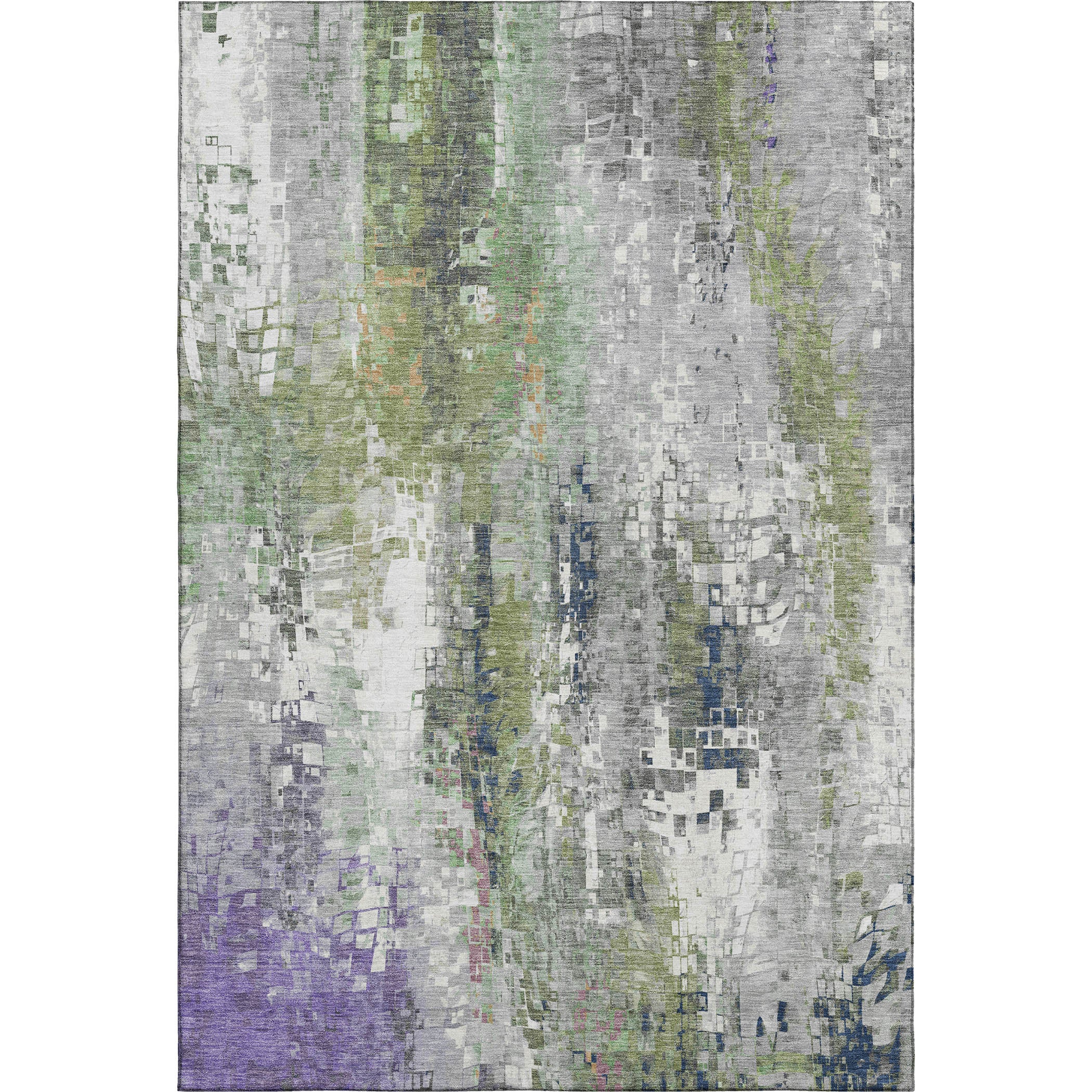 Lima Machine Washable Transitional Aloe Green Rug 2'6" x 3'10" #shape_Rectangle