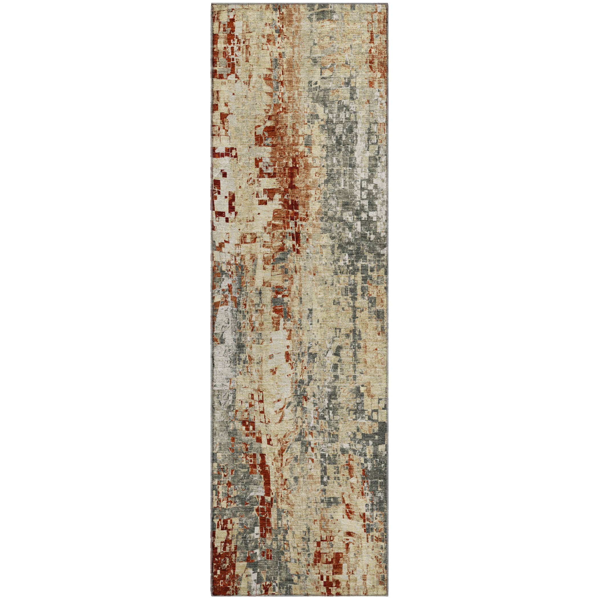 Lima Machine Washable Transitional Pewter Gray Rug 2'3" x 7'6" #shape_Runner