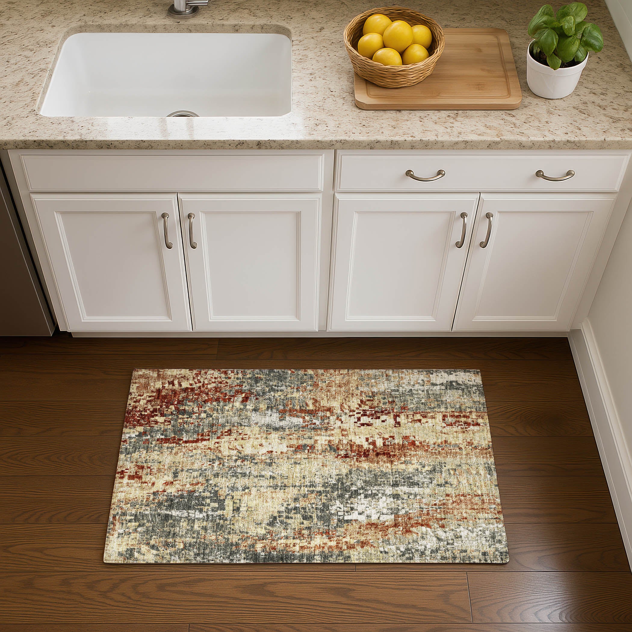 Lima Machine Washable Transitional Pewter Gray Rug 1'8" x 2'6" #shape_Rectangle