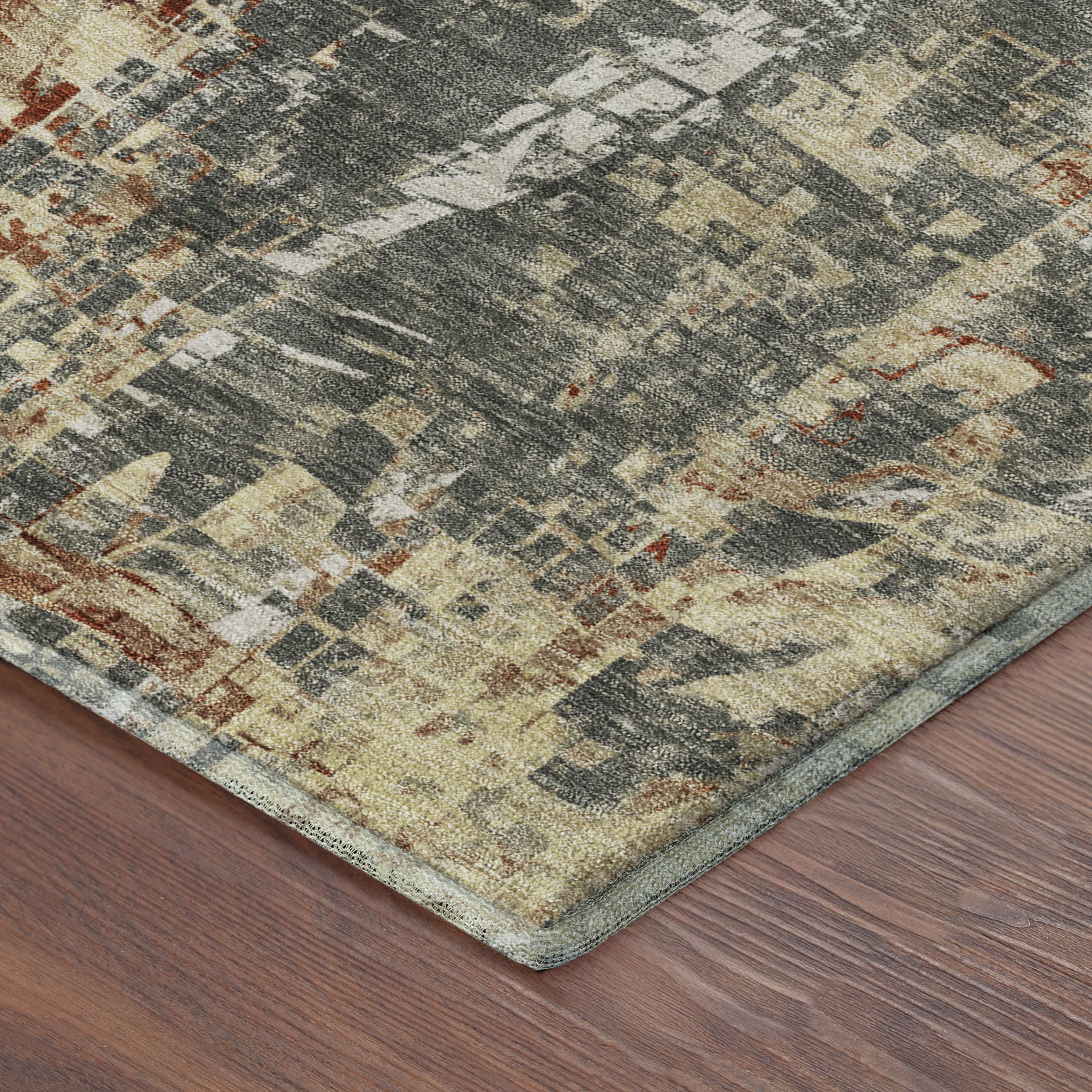 Lima Machine Washable Transitional Pewter Gray Rug 1'8" x 2'6" #shape_Rectangle