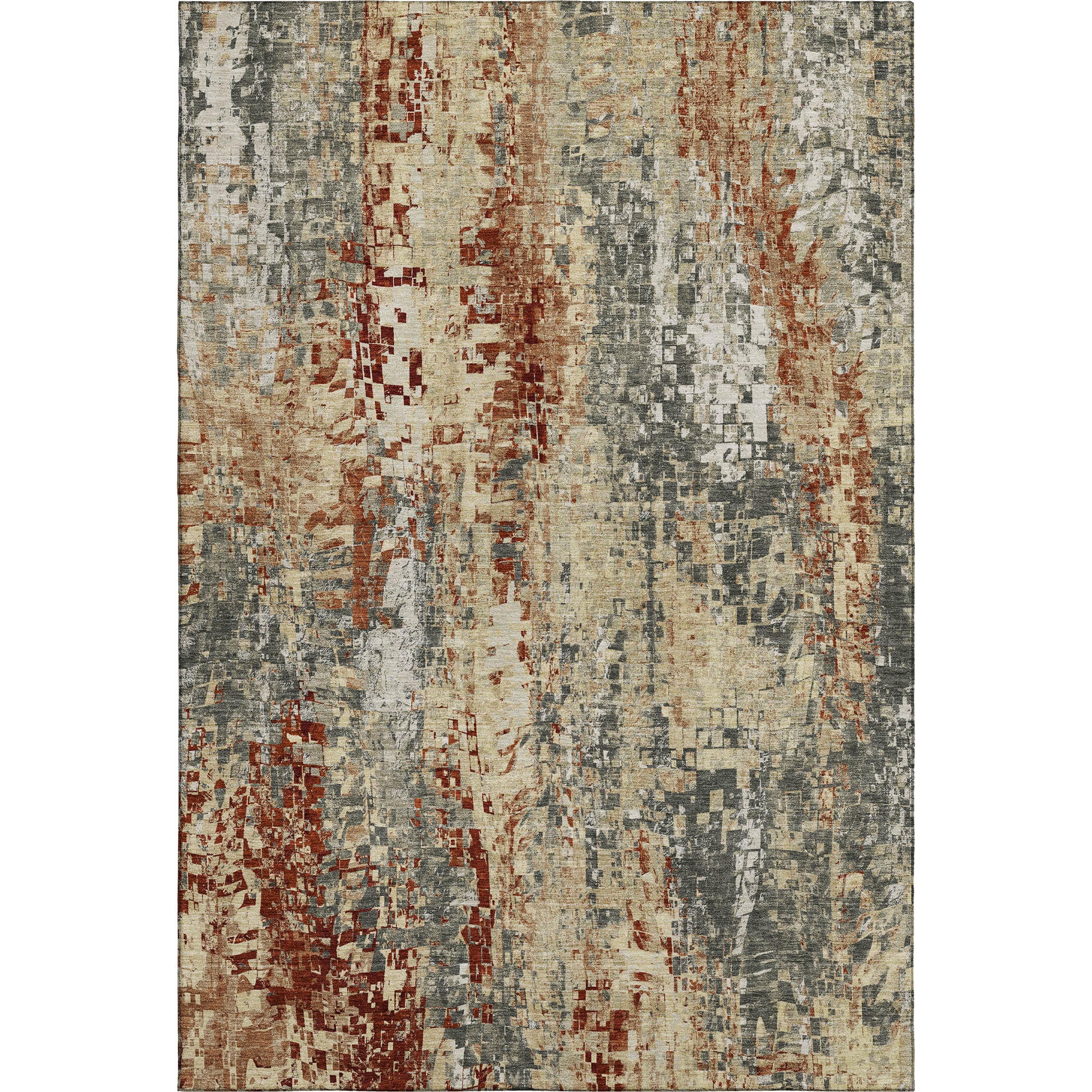 Lima Machine Washable Transitional Pewter Gray Rug 2'6" x 3'10" #shape_Rectangle