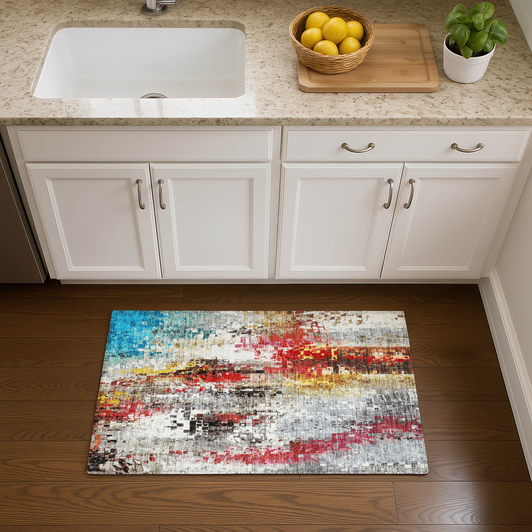 Lima Machine Washable Transitional Silver Gray Rug 1'8" x 2'6" #shape_Rectangle