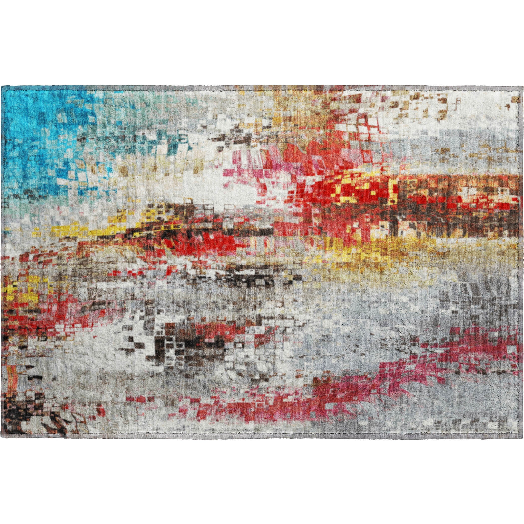 Lima Machine Washable Transitional Silver Gray Rug 1'8" x 2'6" #shape_Rectangle