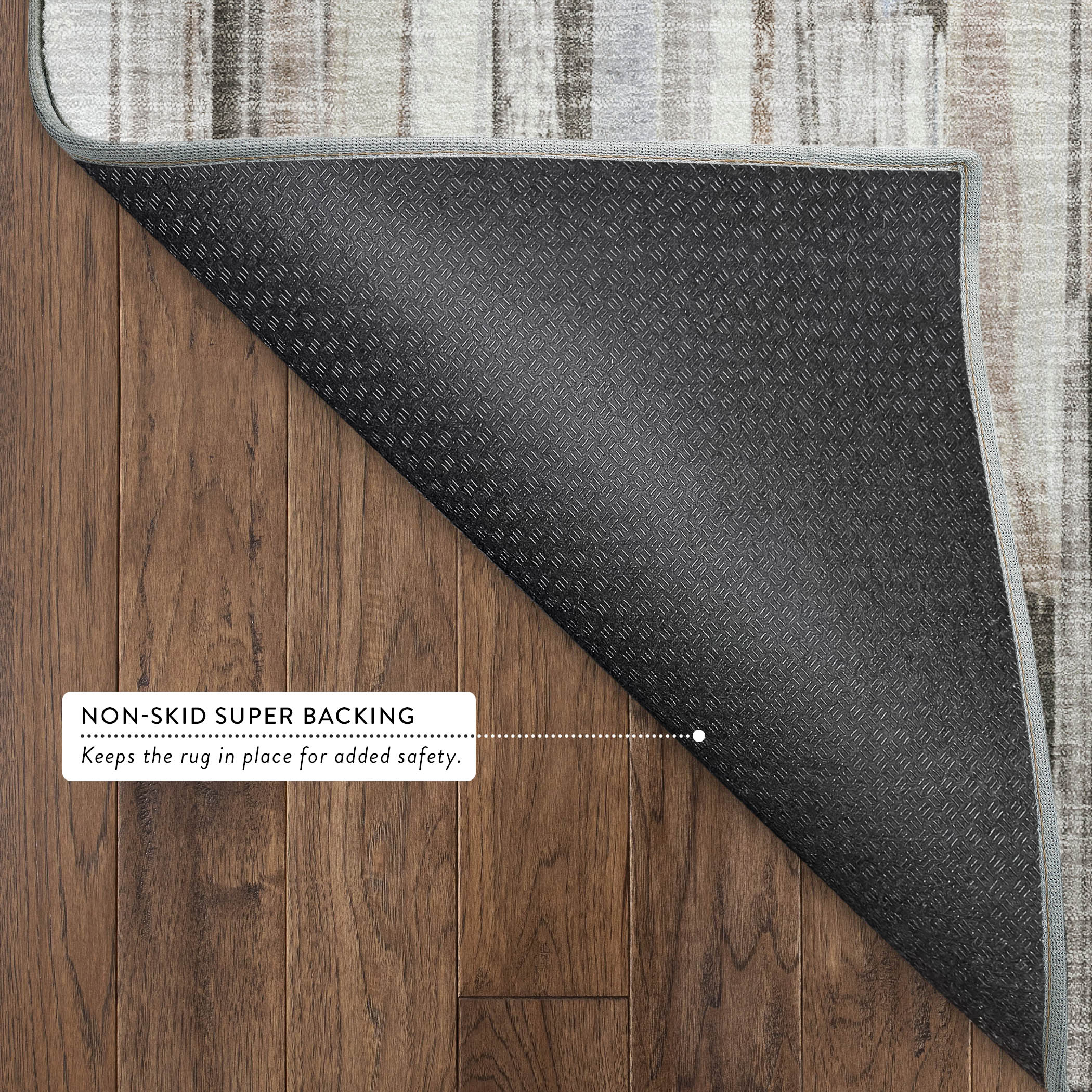 Seoul Machine Washable Transitional Khaki Brown Rug 1'8" x 2'6" #shape_Rectangle