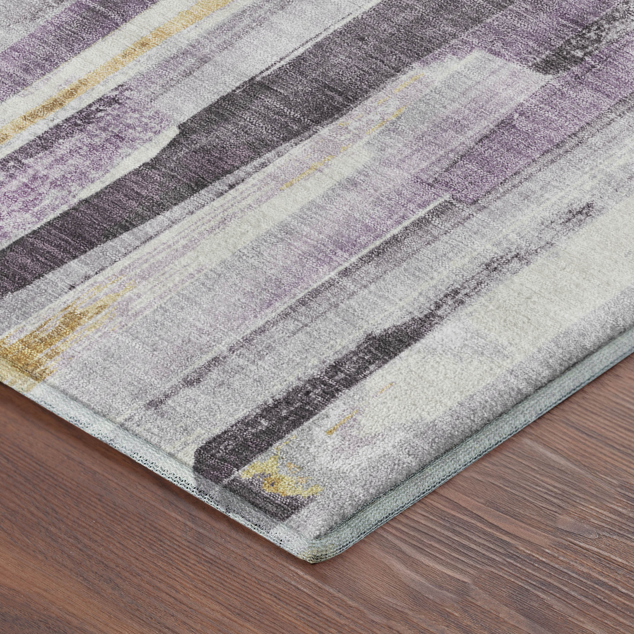 Seoul Machine Washable Transitional Lavender Purple Rug 1'8" x 2'6" #shape_Rectangle