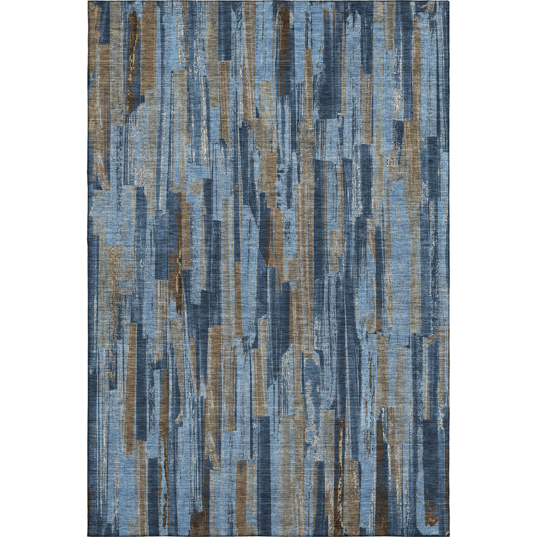 Seoul Machine Washable Transitional Navy Blue Rug 2'6" x 3'10" #shape_Rectangle