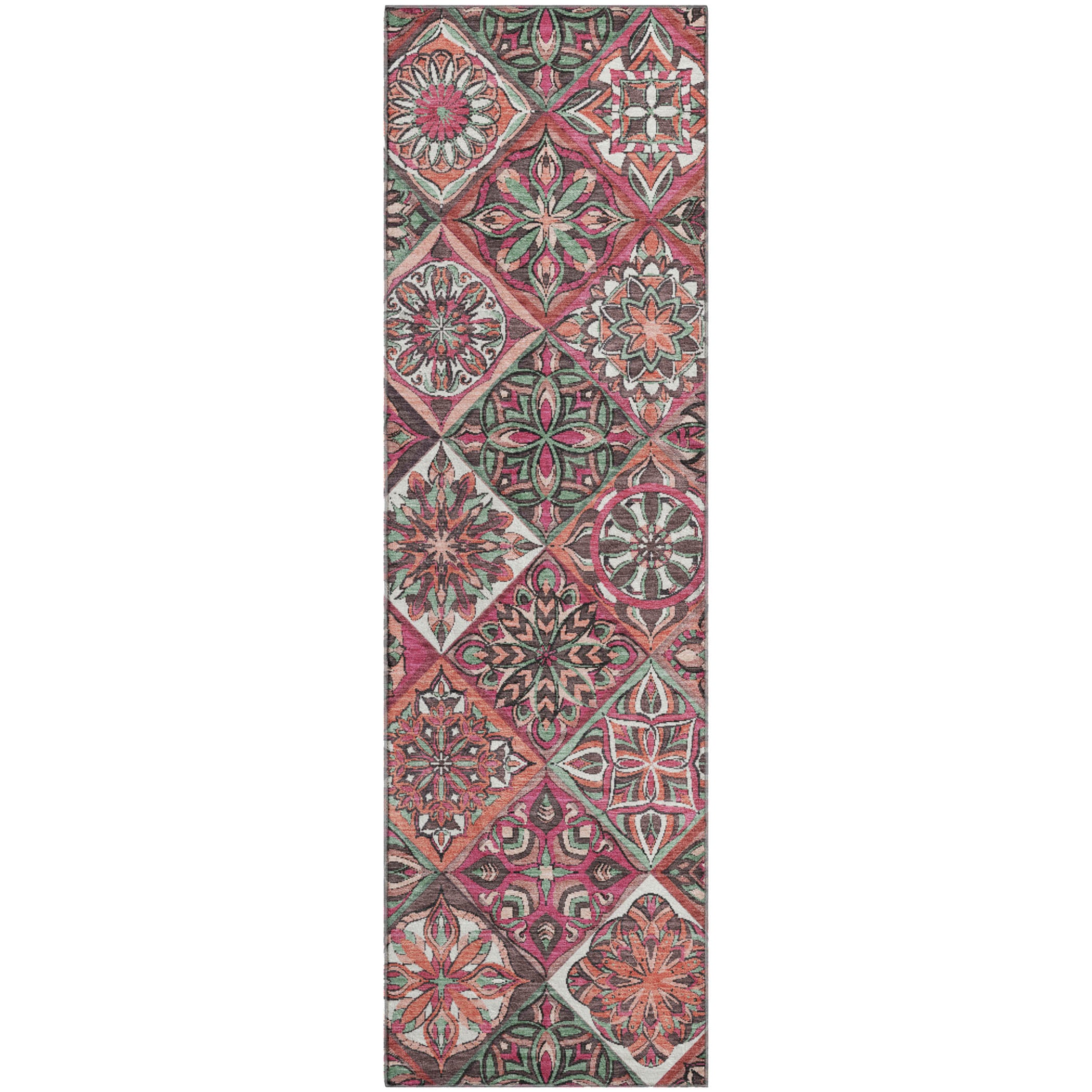Tallinn Machine Washable Transitional Blush Pink Rug 2'3" x 7'6" #shape_Runner