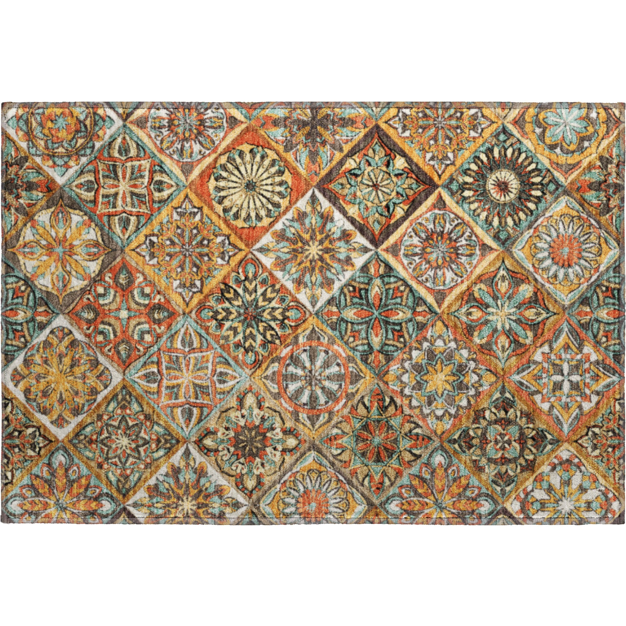 Tallinn Machine Washable Transitional Gold Rug 1'8" x 2'6" #shape_Rectangle