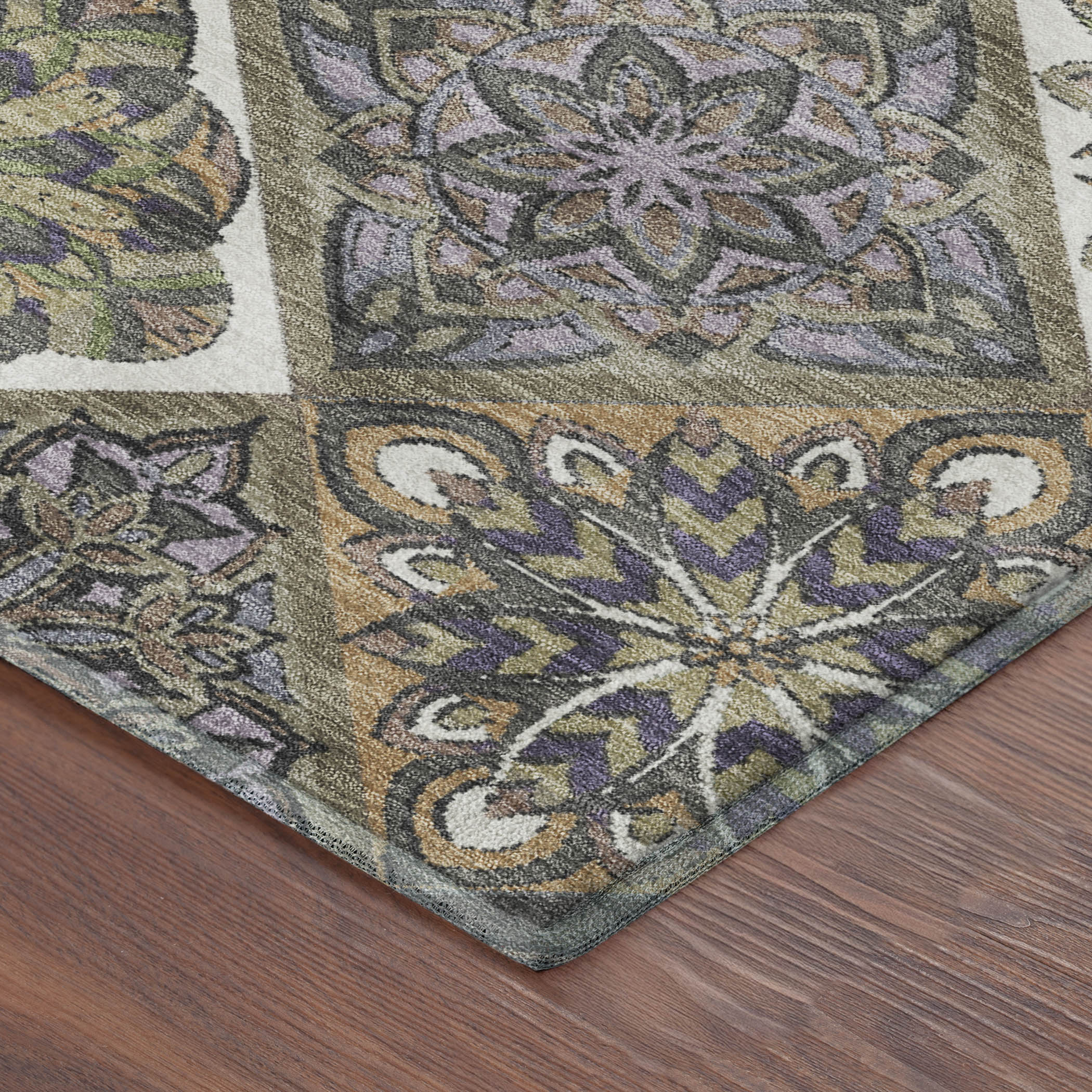 Tallinn Machine Washable Transitional Taupe Brown Rug 1'8" x 2'6" #shape_Rectangle