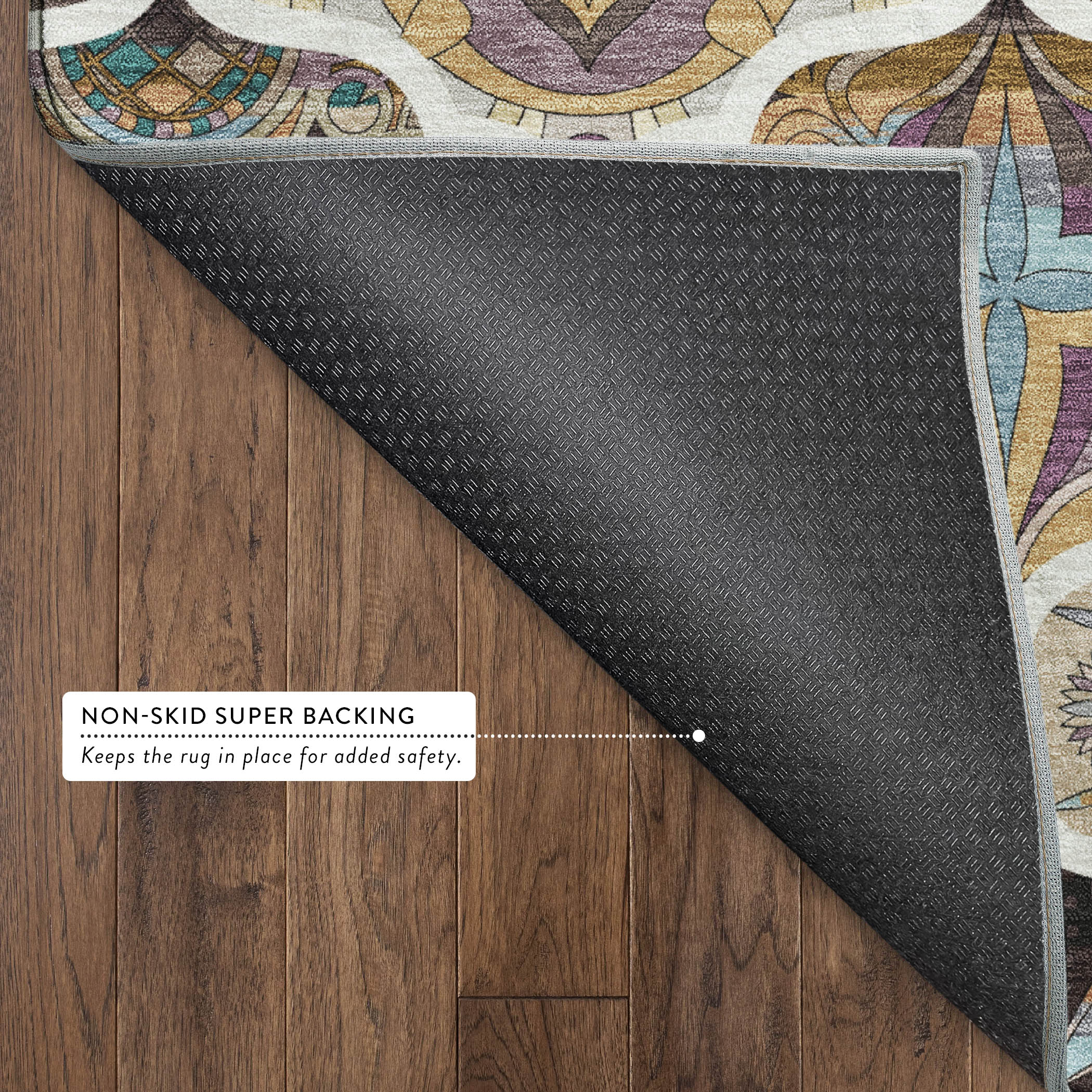 Montevideo Machine Washable Transitional Beige Brown Rug 1'8" x 2'6" #shape_Rectangle