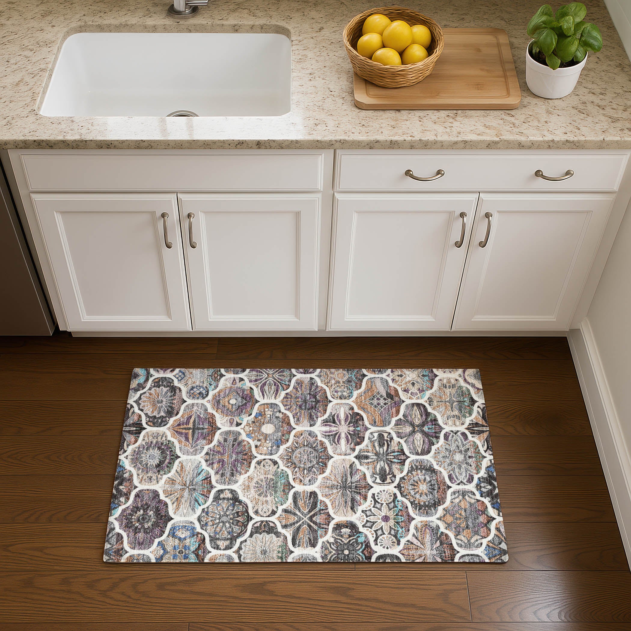 Montevideo Machine Washable Transitional Gray Rug 1'8" x 2'6" #shape_Rectangle