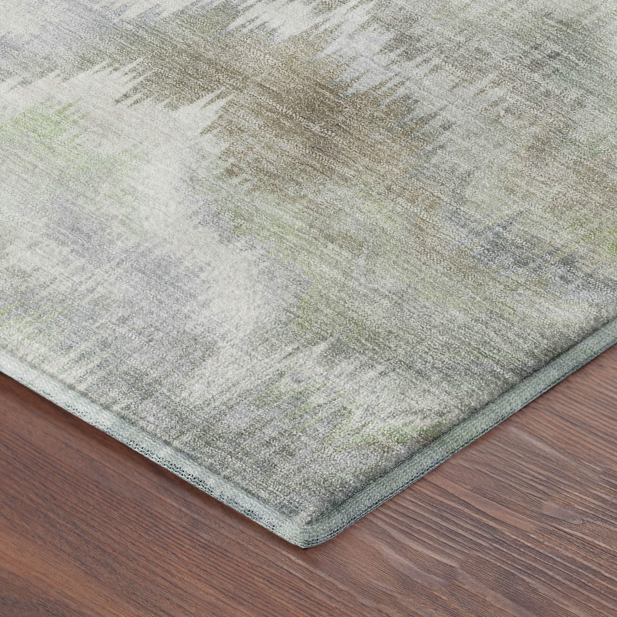 Sintra Machine Washable Transitional Aloe Green Rug 1'8" x 2'6" #shape_Rectangle