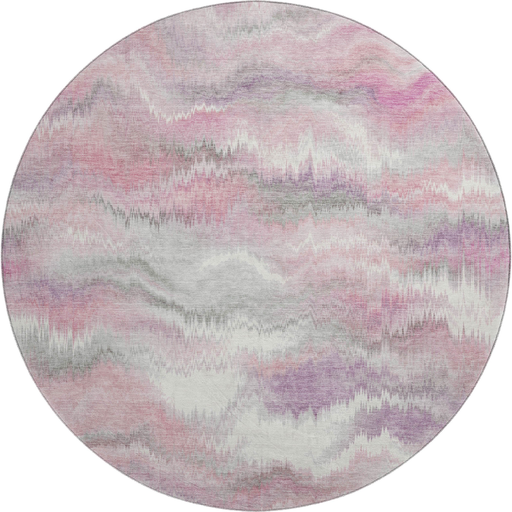 Sintra Machine Washable Transitional Blush Pink Rug 8' x 8' #shape_Round
