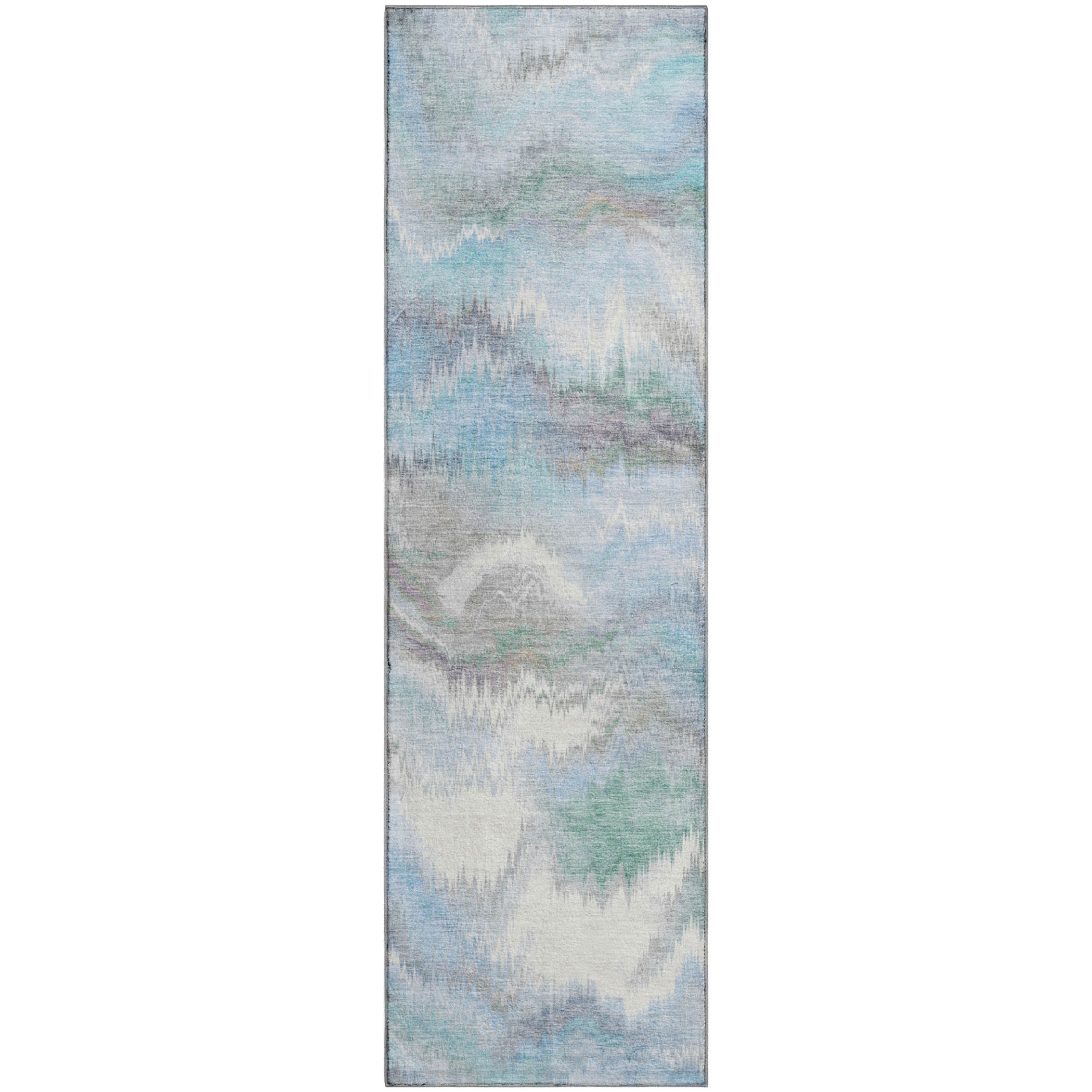 Sintra Machine Washable Transitional Denim Blue Rug 2'3" x 7'6" #shape_Runner