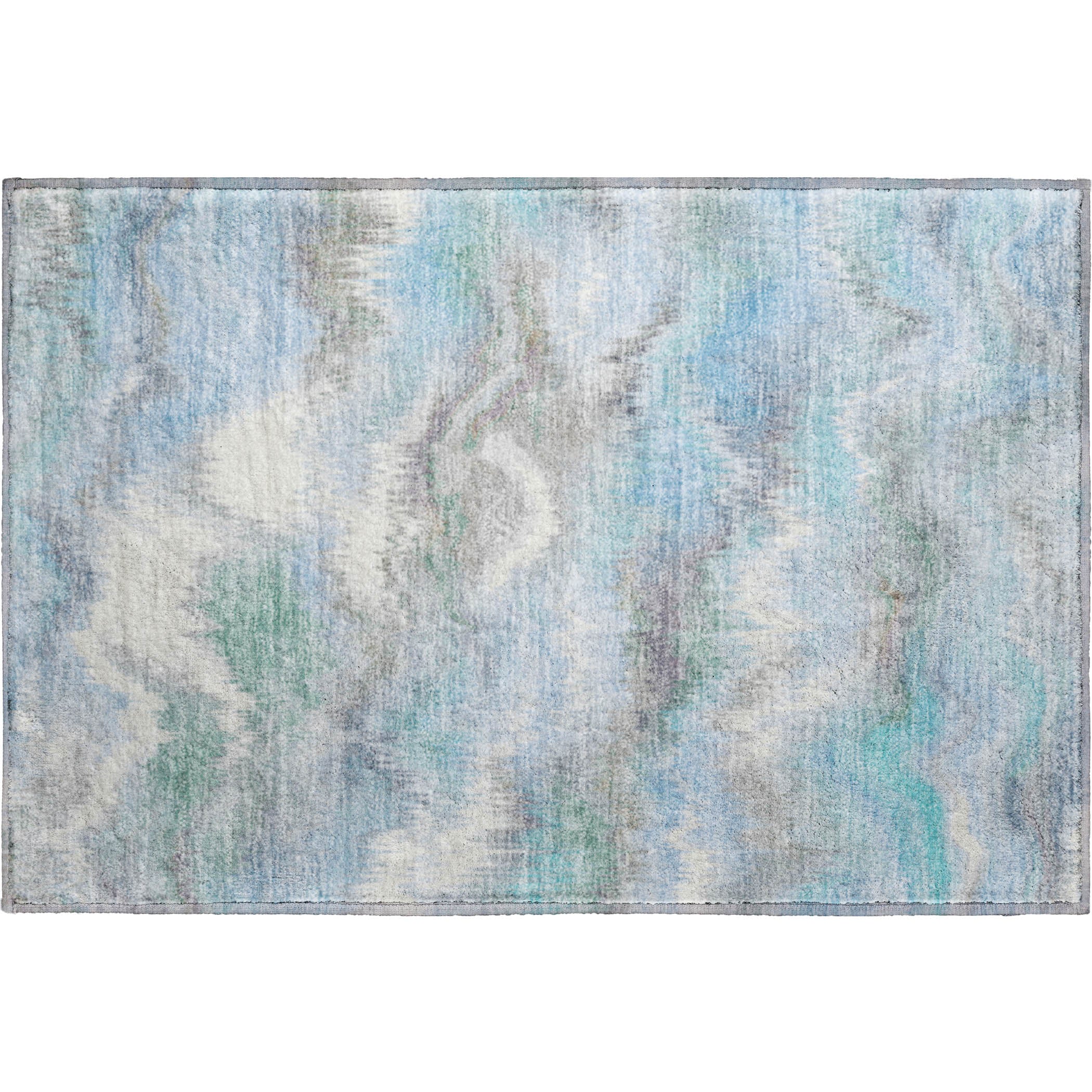 Sintra Machine Washable Transitional Denim Blue Rug 1'8" x 2'6" #shape_Rectangle