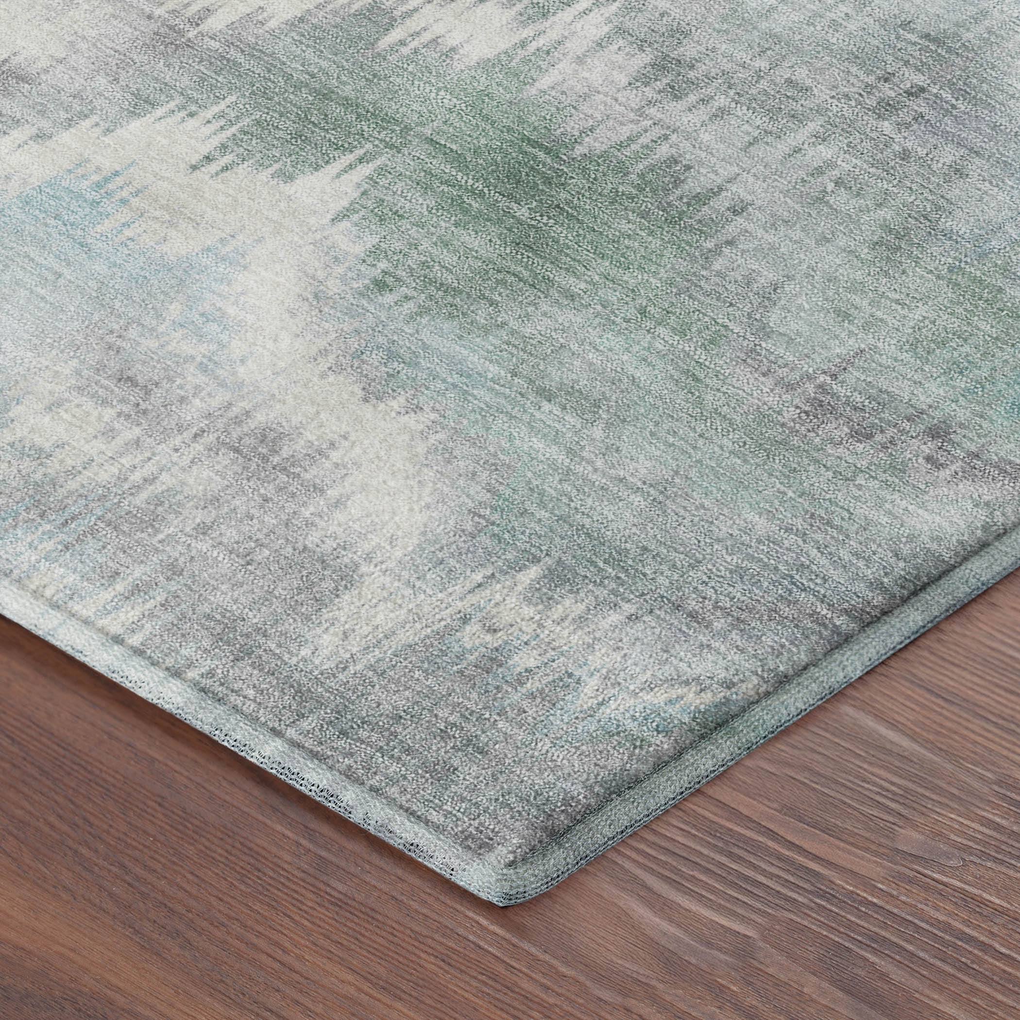 Sintra Machine Washable Transitional Teal Rug 1'8" x 2'6" #shape_Rectangle