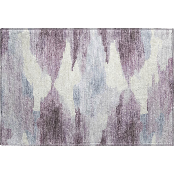 Dubrovnik Machine Washable Transitional Plum Purple Rug 1'8" x 2'6"