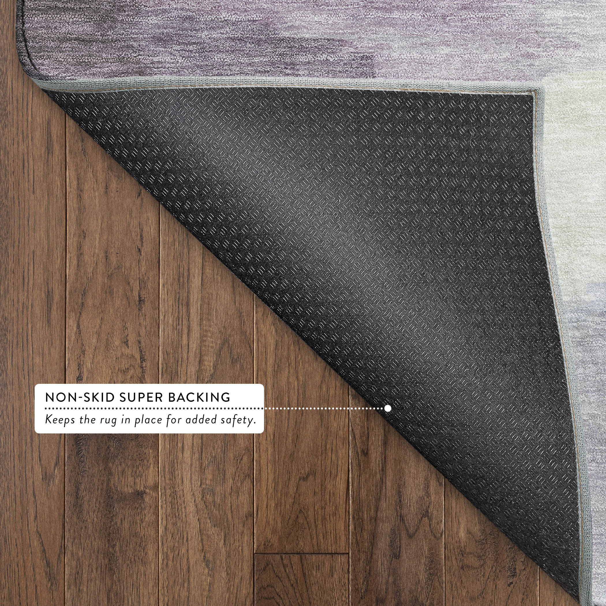 Dubrovnik Machine Washable Transitional Plum Purple Rug 1'8" x 2'6" #shape_Rectangle