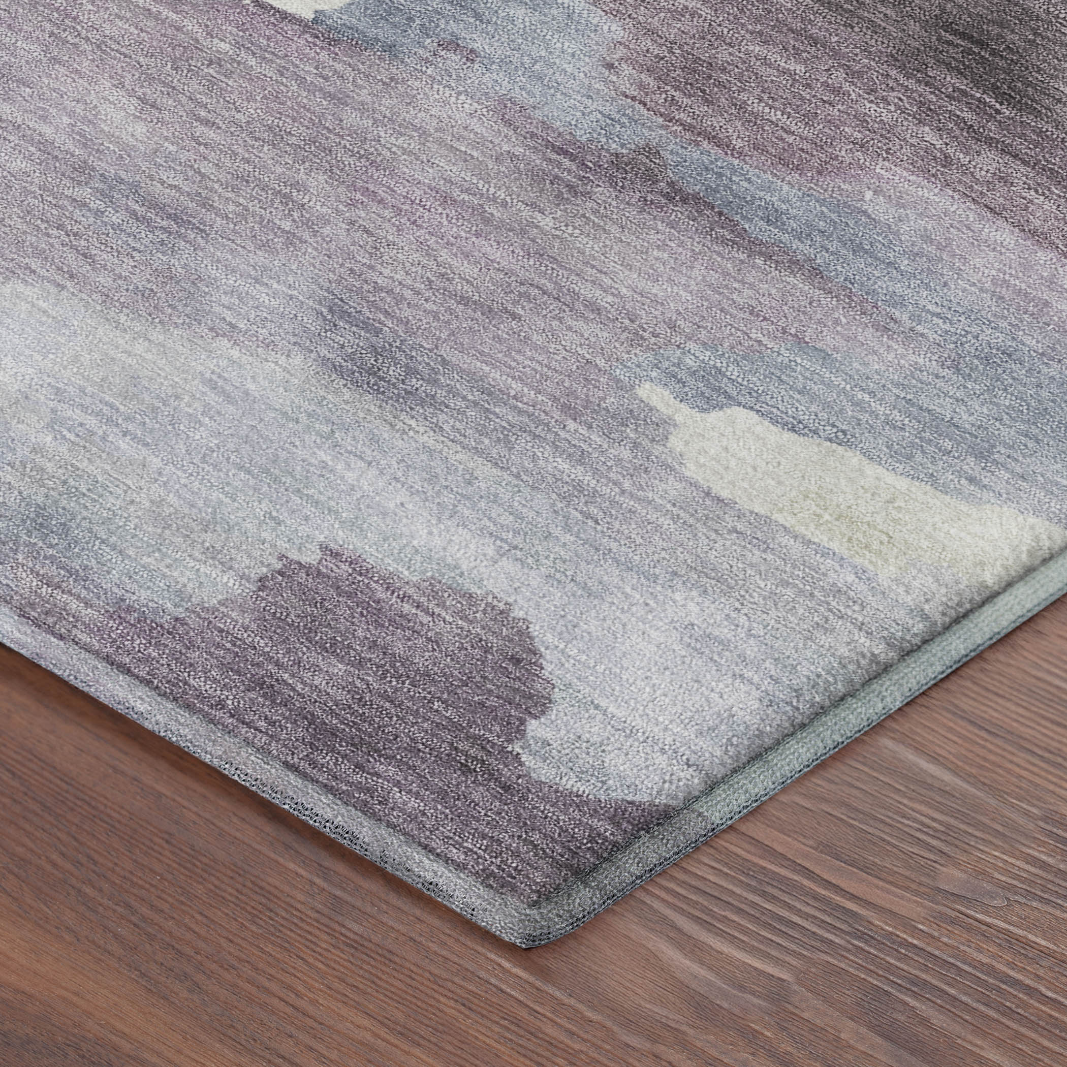 Dubrovnik Machine Washable Transitional Plum Purple Rug 1'8" x 2'6" #shape_Rectangle