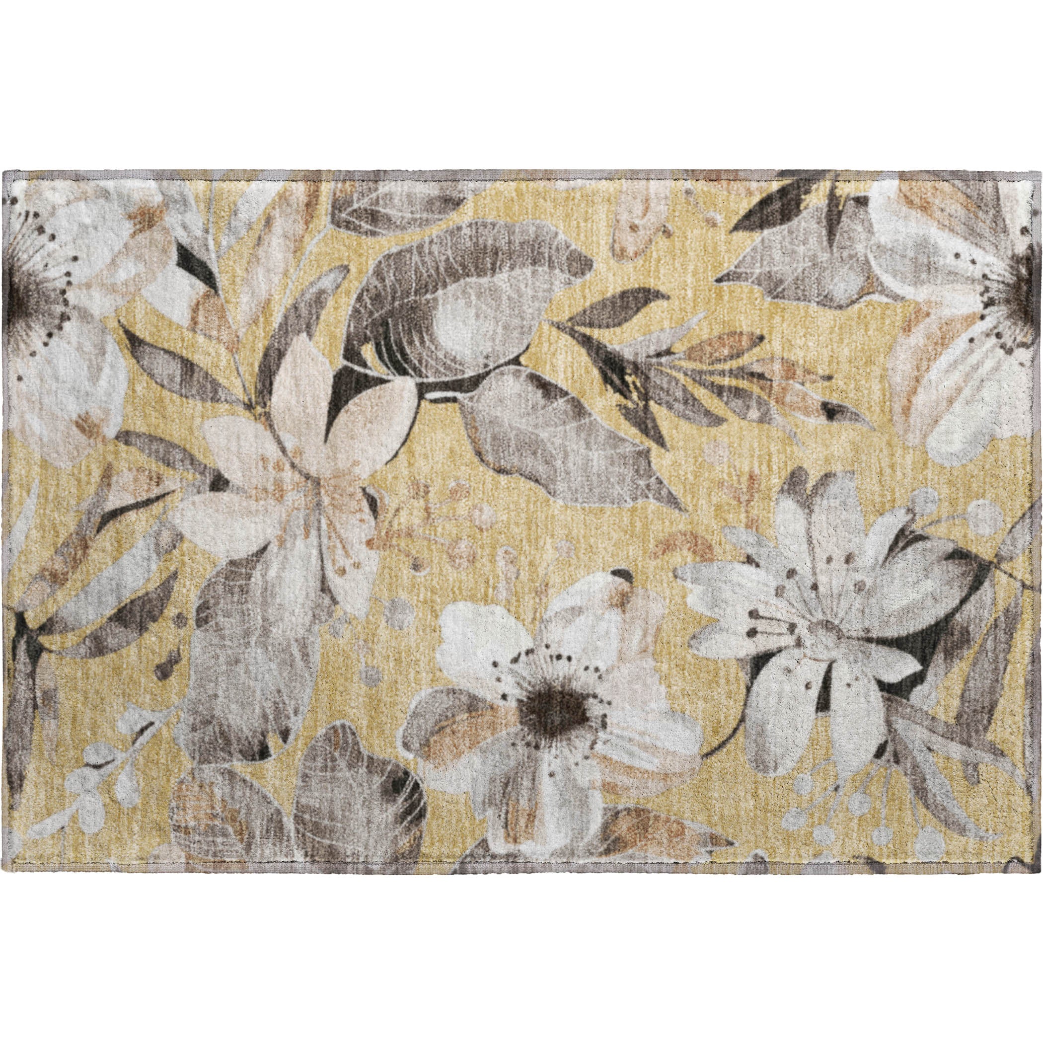 Nairobi Machine Washable Transitional Gold Rug 1'8" x 2'6" #shape_Rectangle