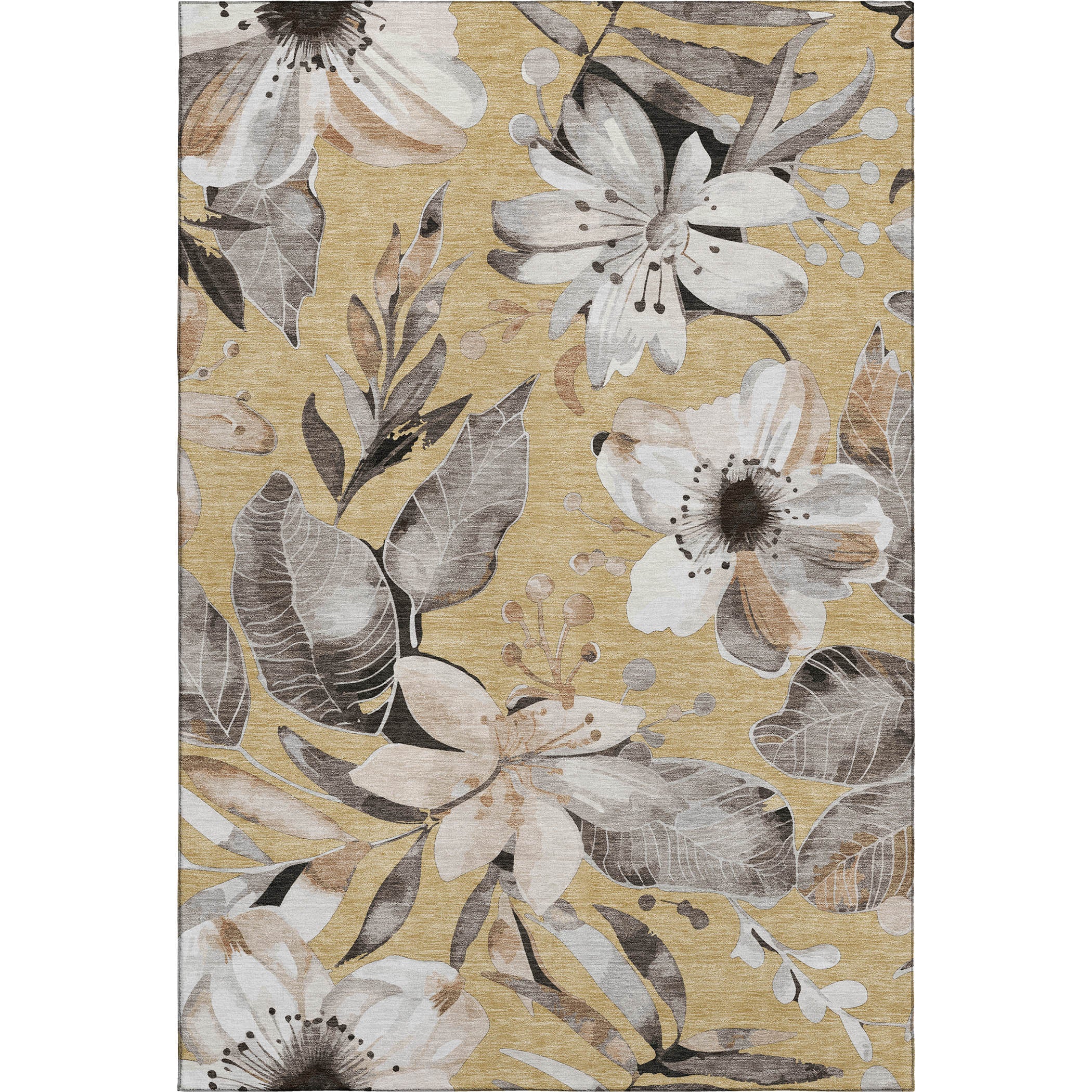 Nairobi Machine Washable Transitional Gold Rug 2'6" x 3'10" #shape_Rectangle
