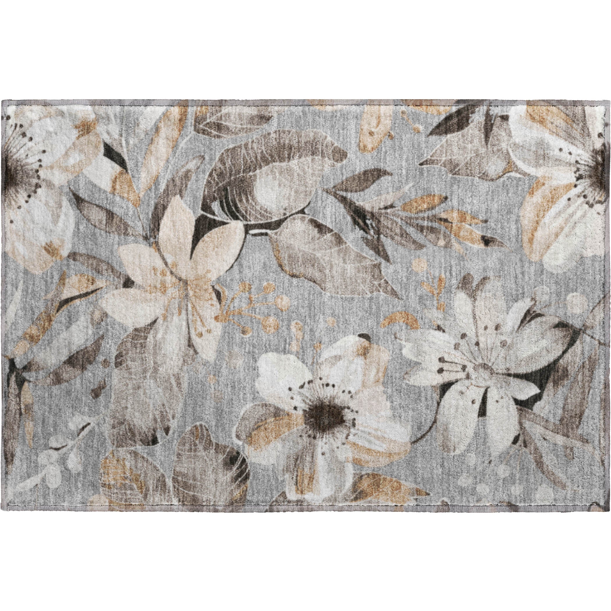Nairobi Machine Washable Transitional Gray Rug 1'8" x 2'6" #shape_Rectangle