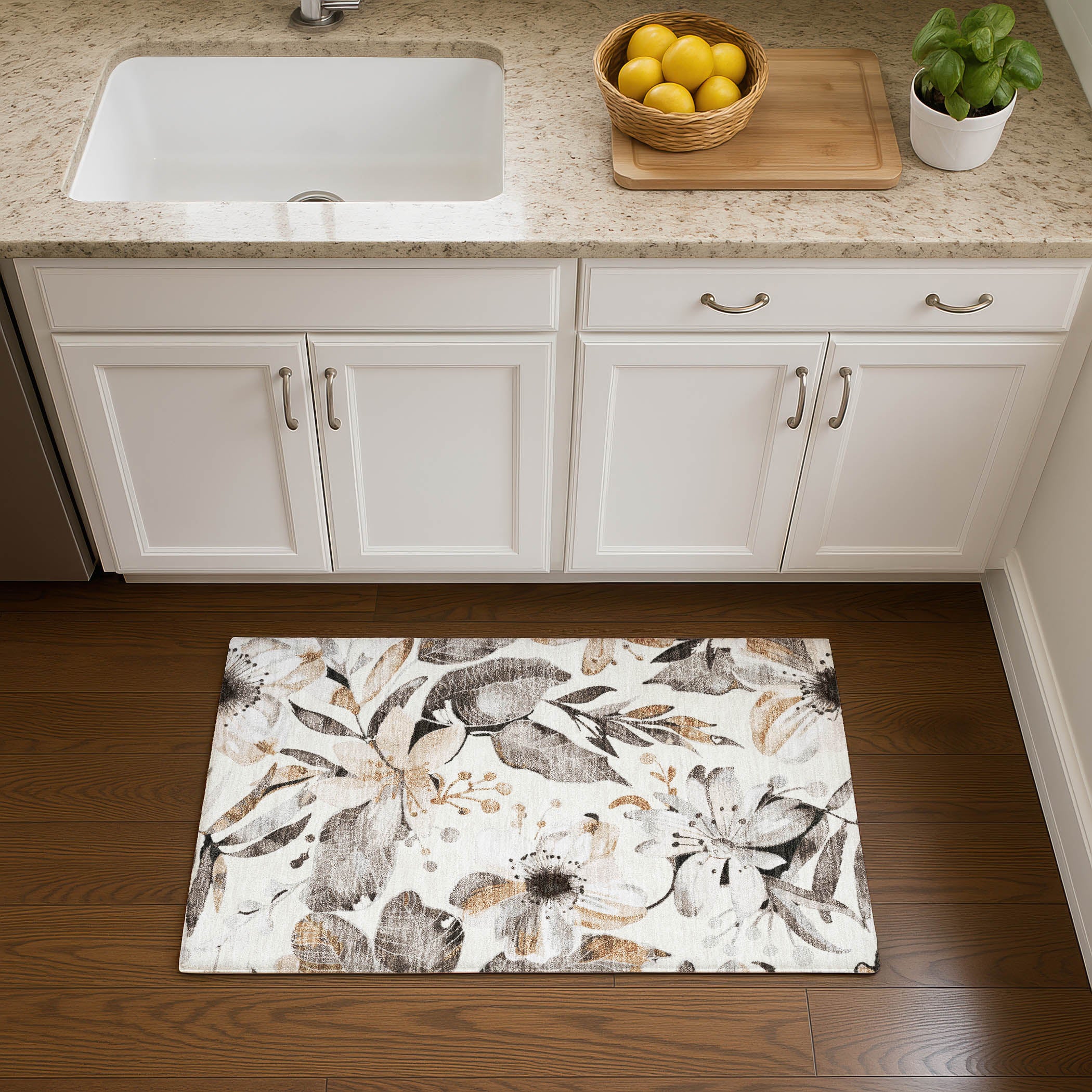Nairobi Machine Washable Transitional Ivory Rug 1'8" x 2'6" #shape_Rectangle