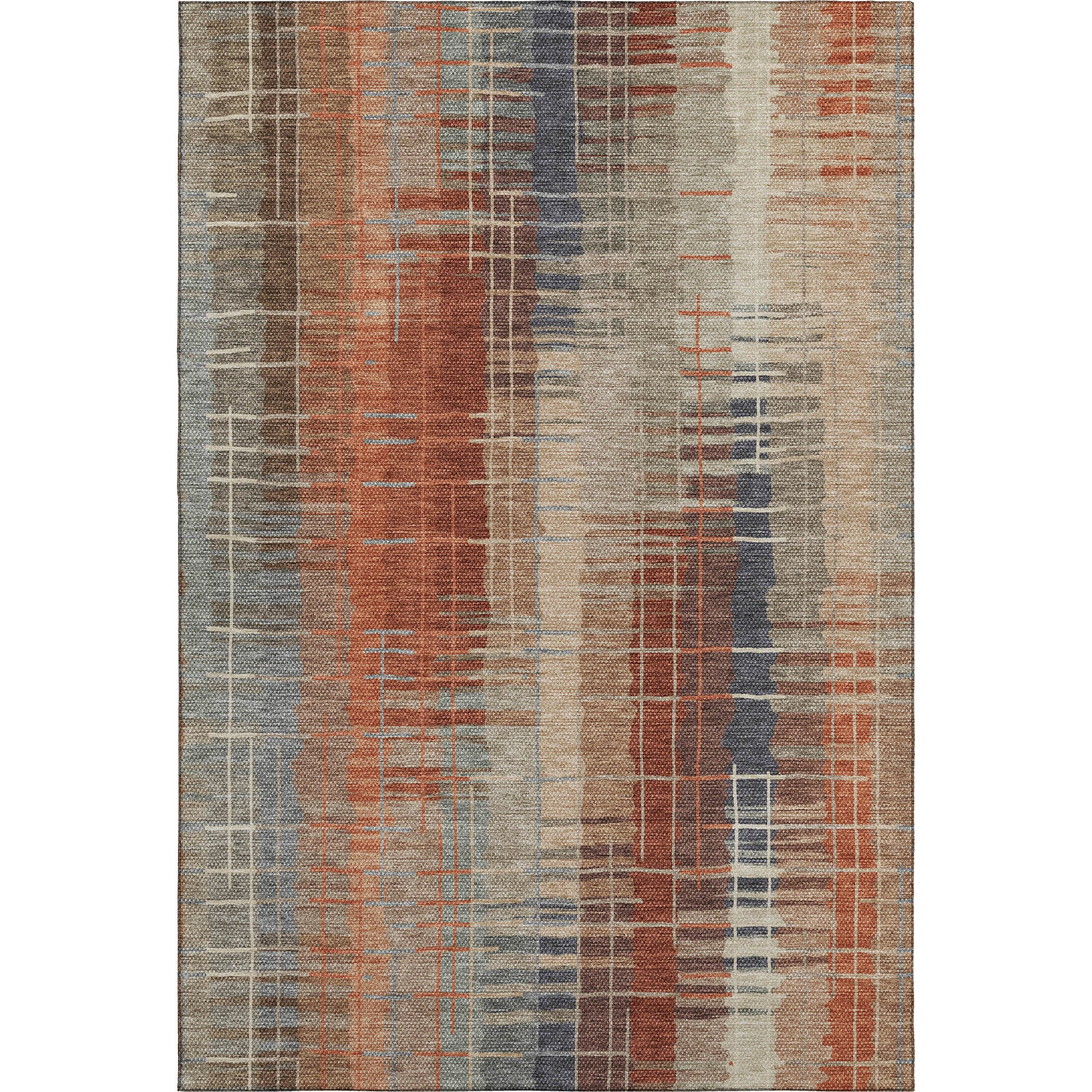 Seoul Machine Washable Transitional Khaki Brown Rug 2'6" x 3'10" #shape_Rectangle