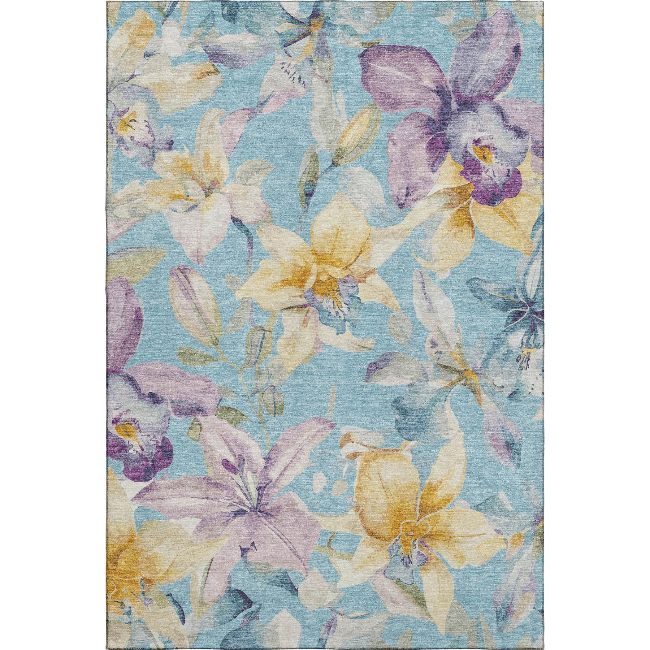 Lima Machine Washable Transitional Aqua Teal Rug 2'6" x 3'10" #shape_Rectangle