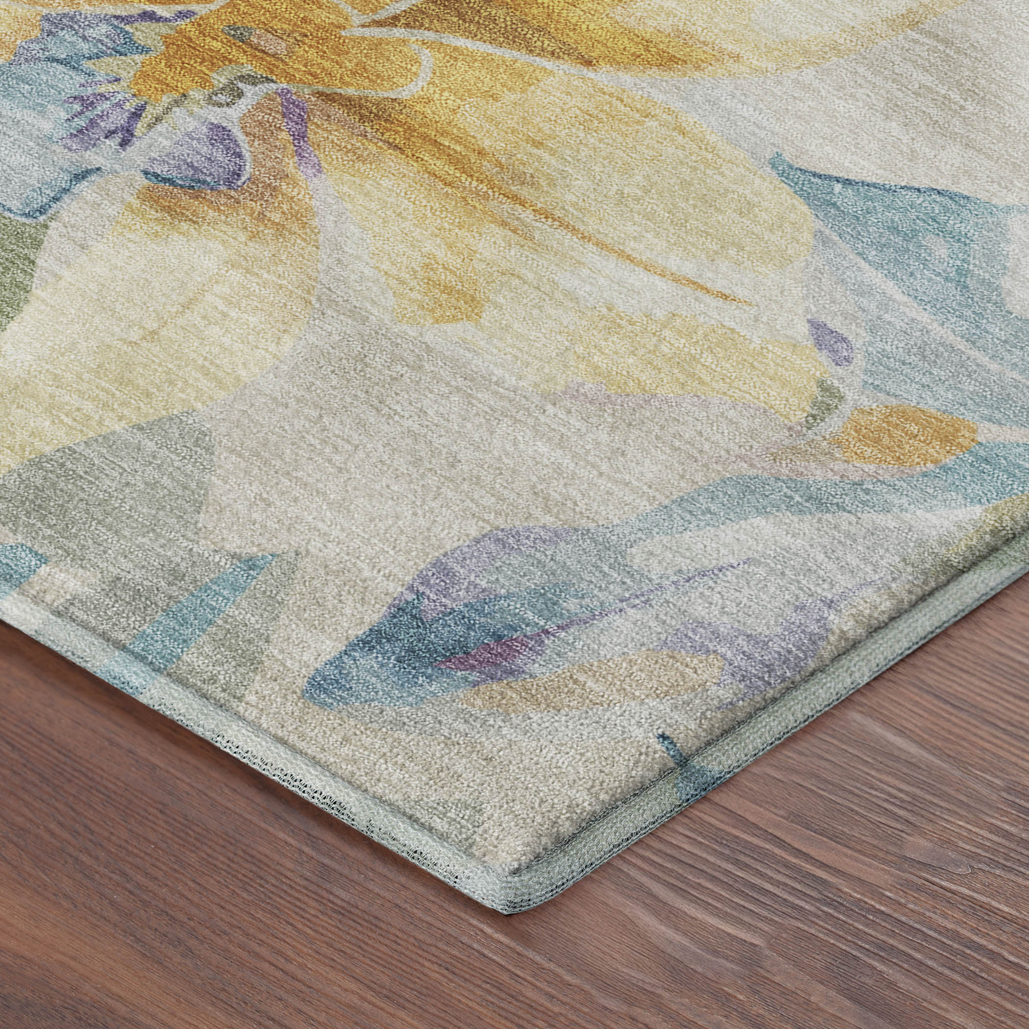 Lima Machine Washable Transitional Beige Brown Rug 1'8" x 2'6" #shape_Rectangle