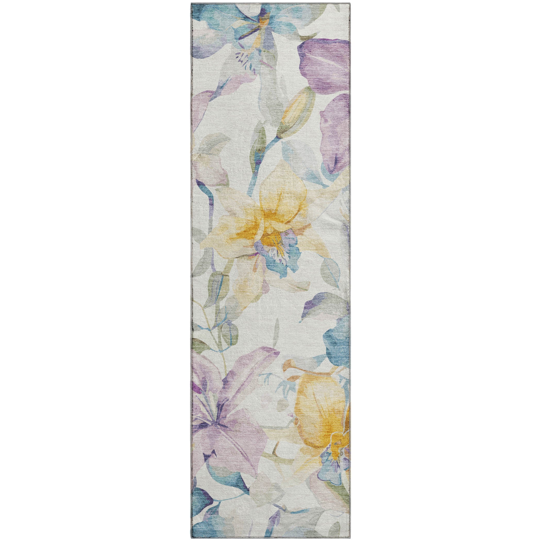 Lima Machine Washable Transitional Ivory Rug 2'3" x 7'6" #shape_Runner