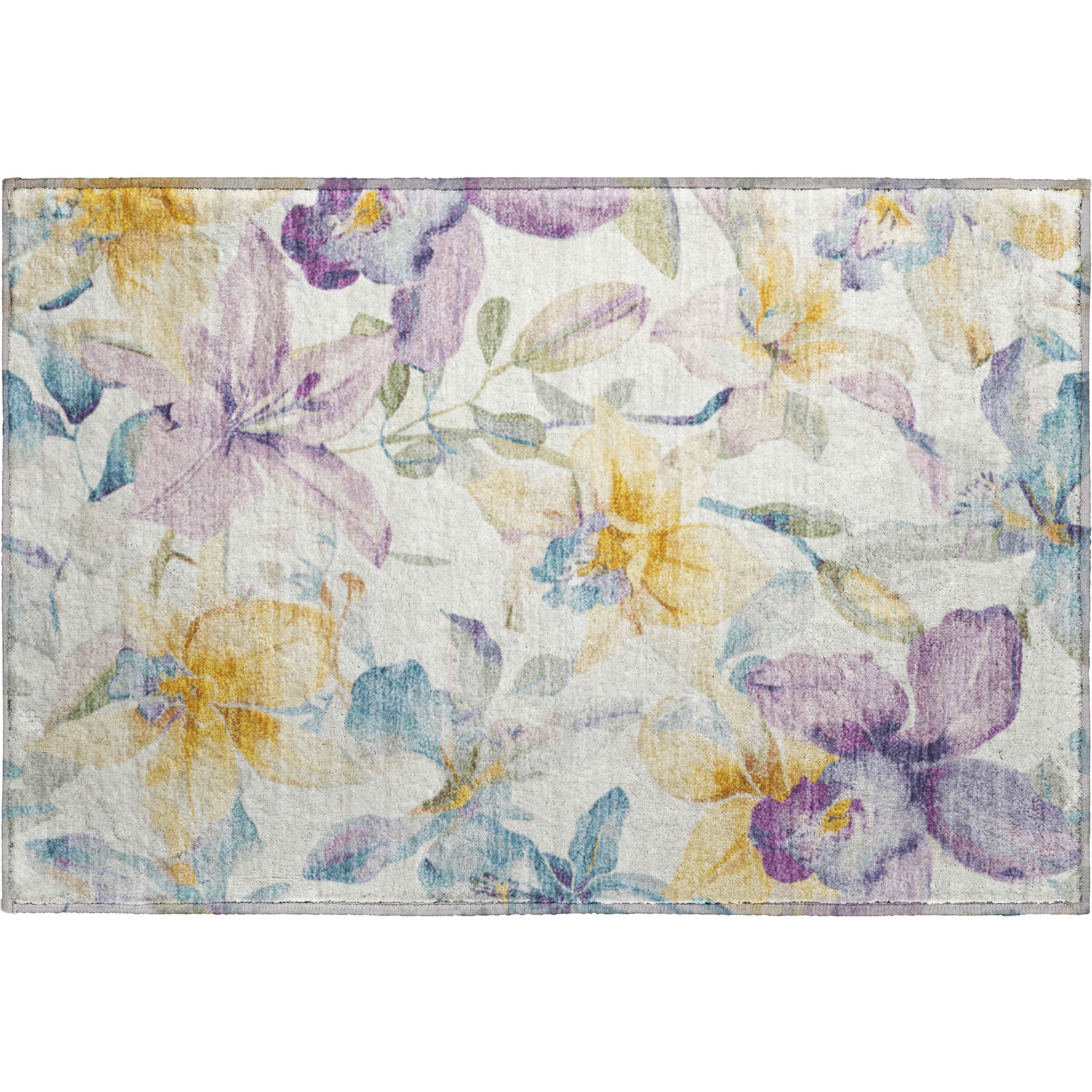 Lima Machine Washable Transitional Ivory Rug 1'8" x 2'6" #shape_Rectangle