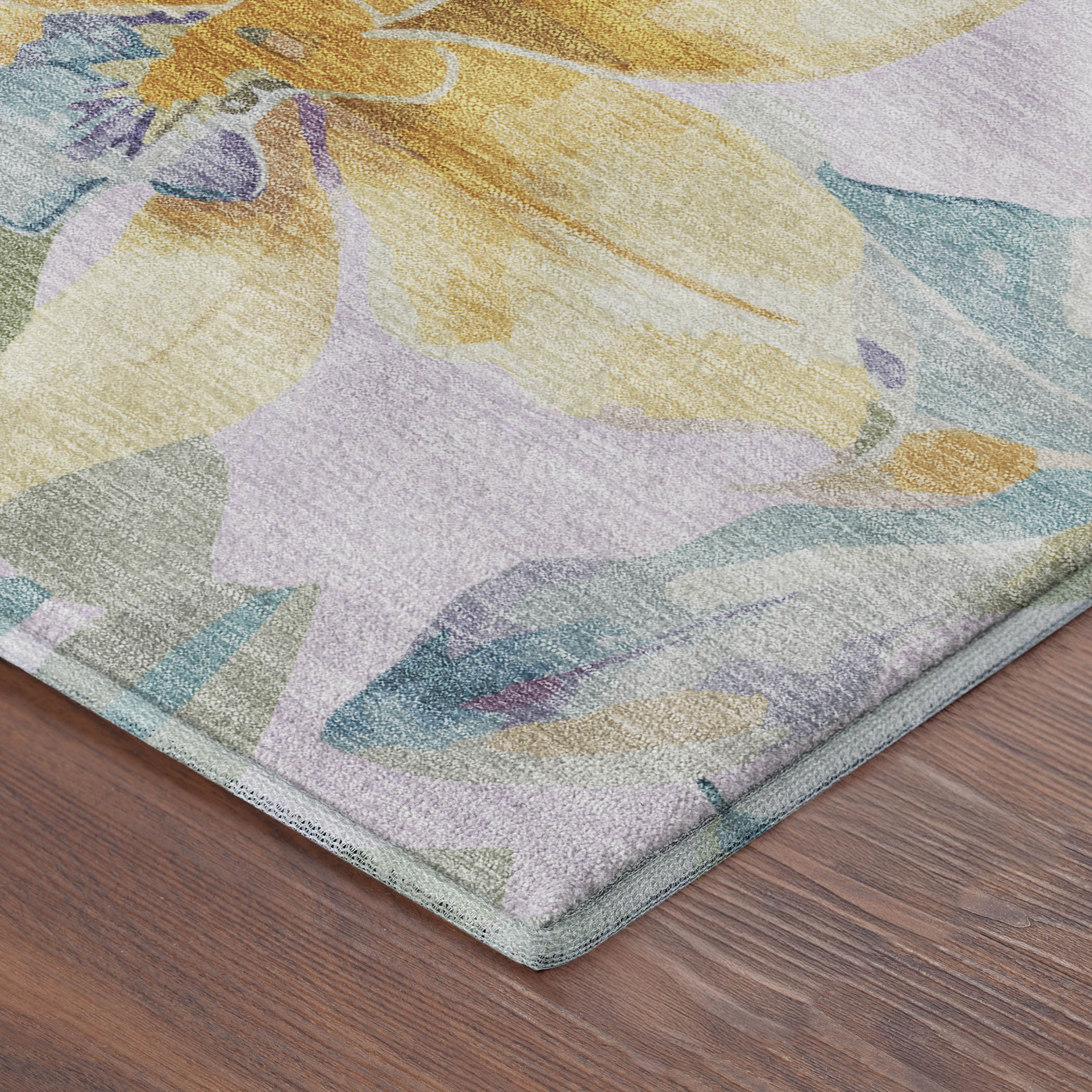 Lima Machine Washable Transitional Lavender Purple Rug 1'8" x 2'6" #shape_Rectangle