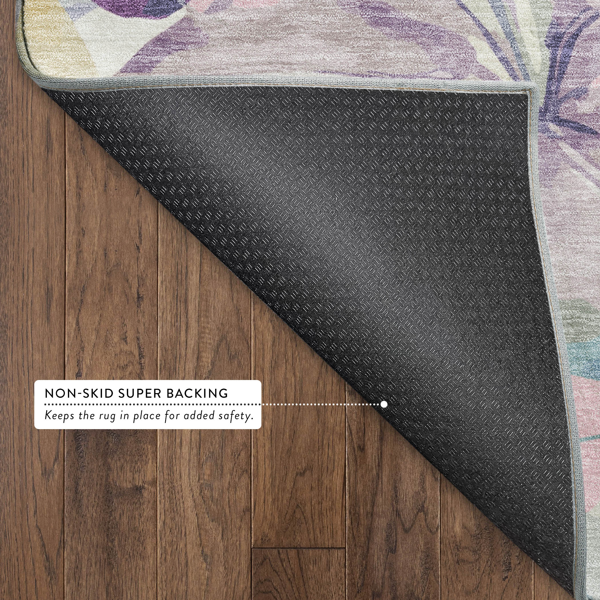 Lima Machine Washable Transitional Pink Rug 1'8" x 2'6" #shape_Rectangle