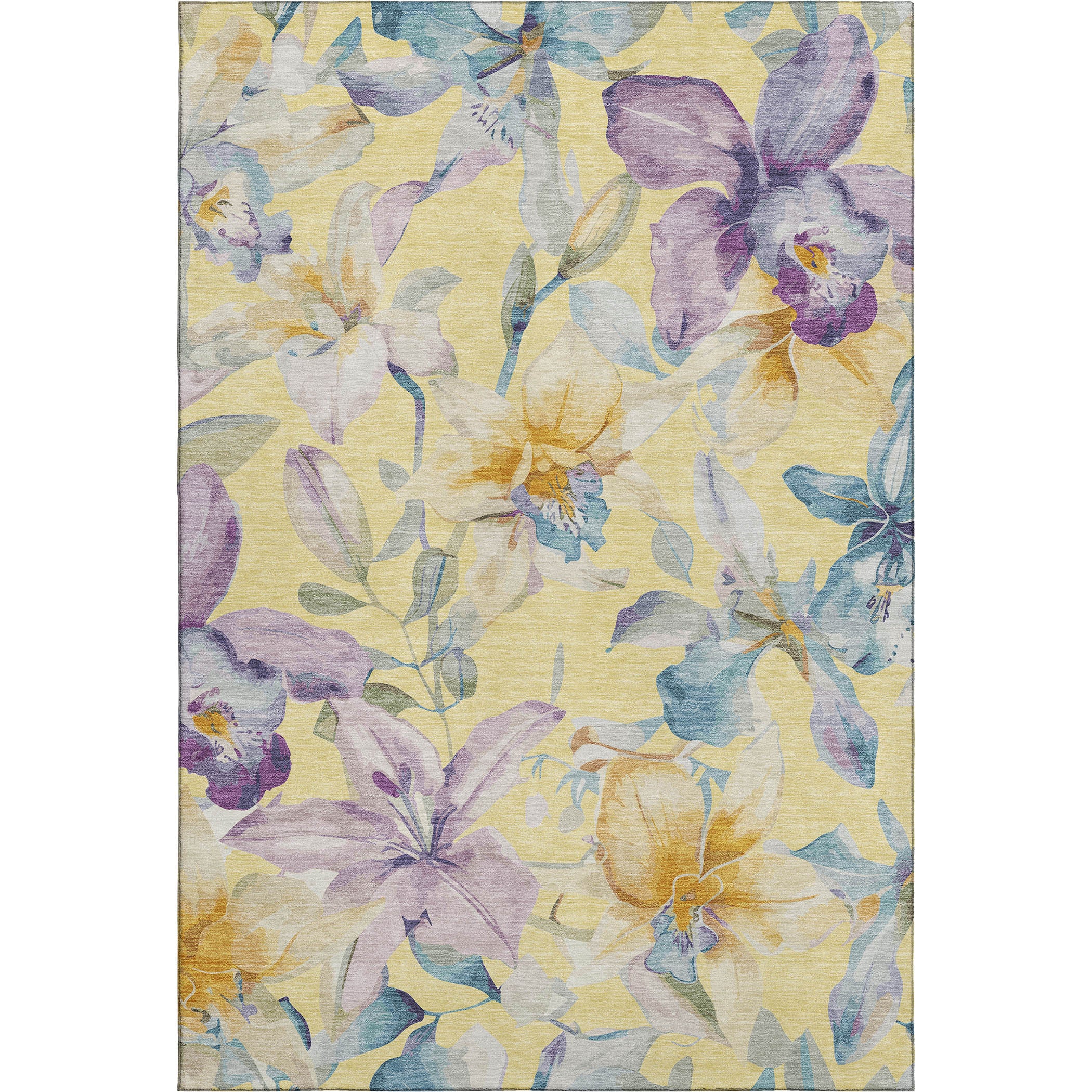 Lima Machine Washable Transitional Yellow Gold Rug 2'6" x 3'10" #shape_Rectangle