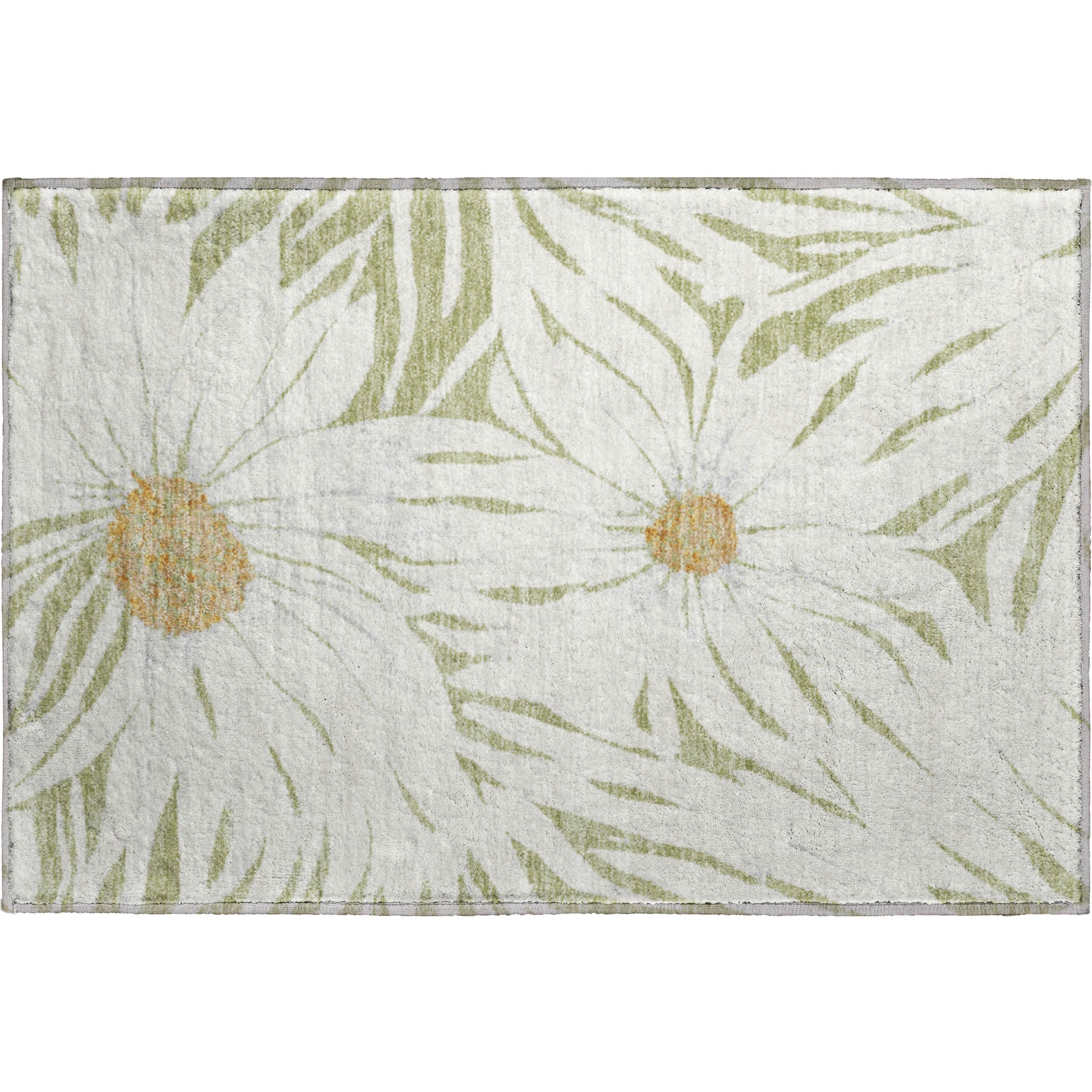 Salzburg Machine Washable Transitional Aloe Green Rug 1'8" x 2'6" #shape_Rectangle
