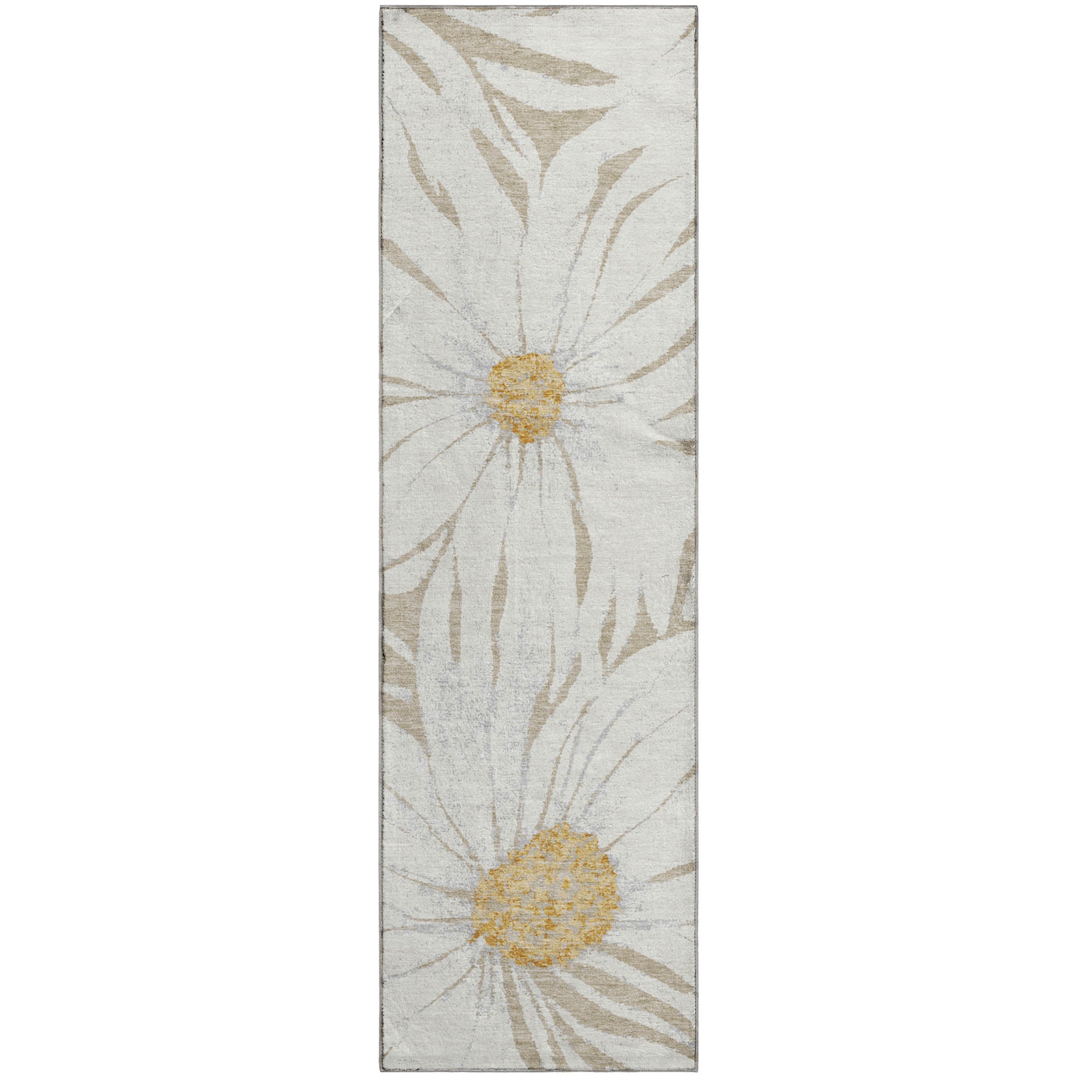 Salzburg Machine Washable Transitional Beige Brown Rug 2'3" x 7'6" #shape_Runner