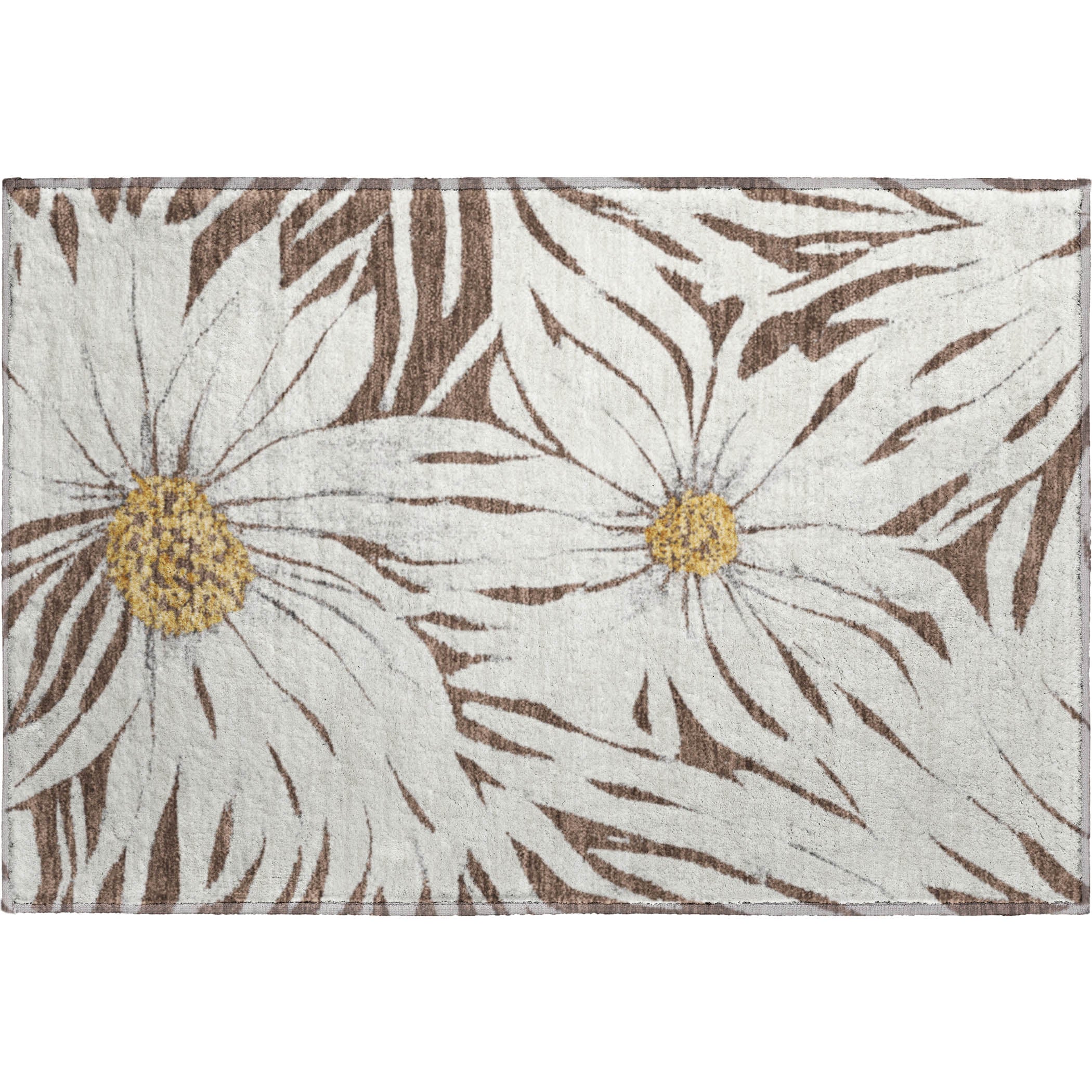 Salzburg Machine Washable Transitional Brown Rug 1'8" x 2'6" #shape_Rectangle
