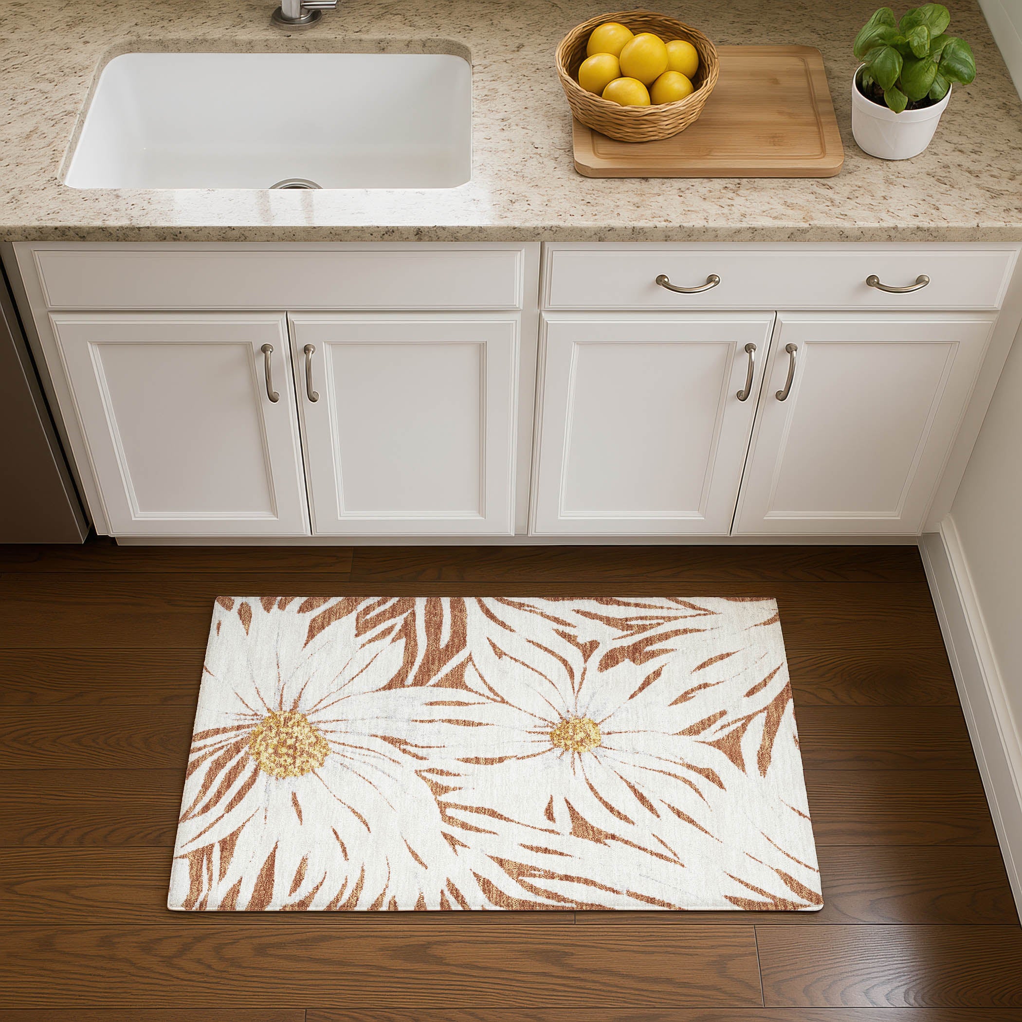 Salzburg Machine Washable Transitional Copper Orange Rug 1'8" x 2'6" #shape_Rectangle