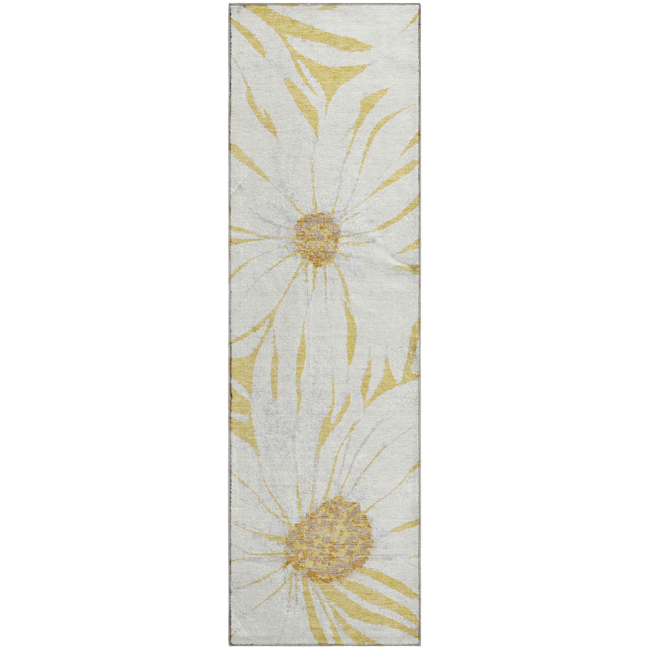 Salzburg Machine Washable Transitional Gold Rug 2'3" x 7'6" #shape_Runner