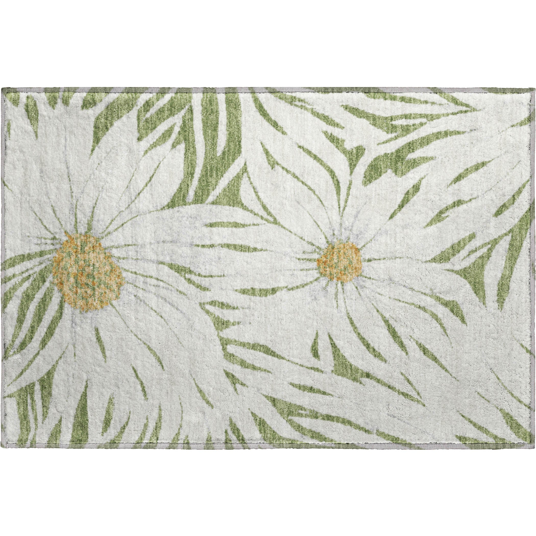 Salzburg Machine Washable Transitional Green Rug 1'8" x 2'6" #shape_Rectangle