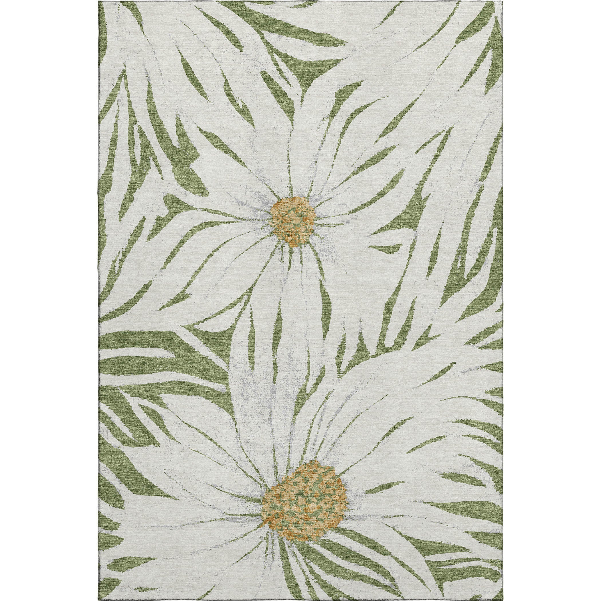 Salzburg Machine Washable Transitional Green Rug 2'6" x 3'10" #shape_Rectangle