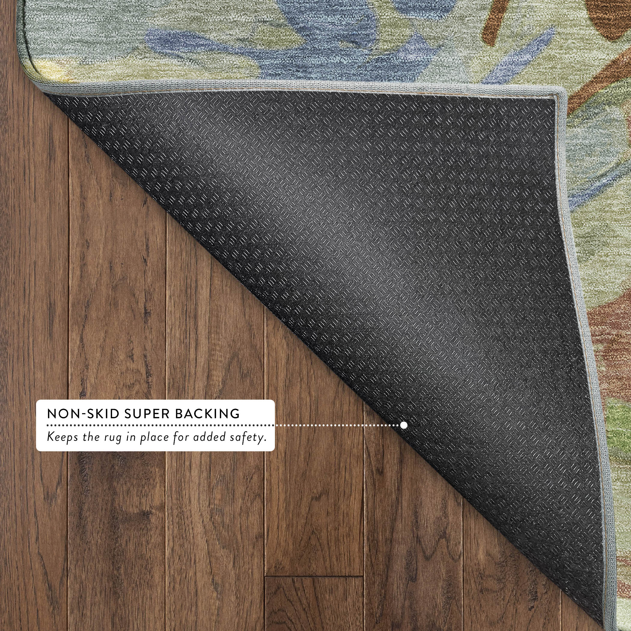 Kotor Machine Washable Transitional Aloe Green Rug 1'8" x 2'6" #shape_Rectangle