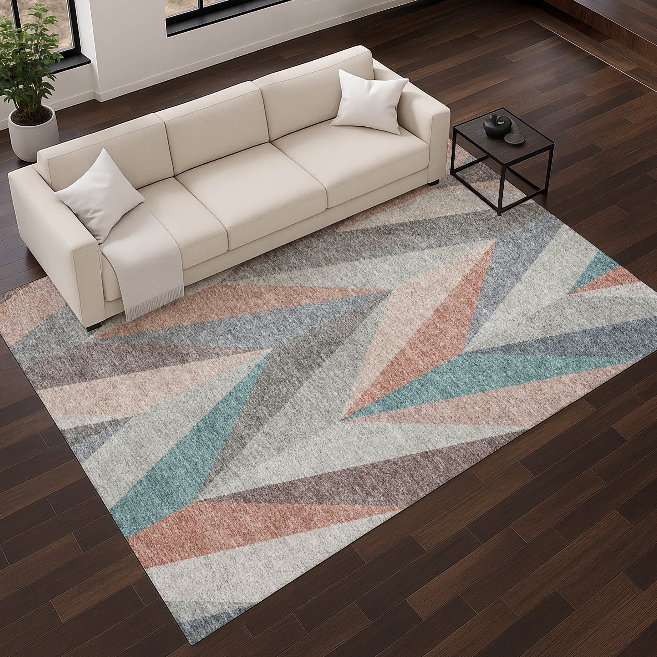 Tallinn Machine Washable Transitional Copper Orange Rug 2'6" x 3'10" #shape_Rectangle