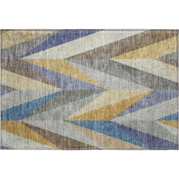 Tallinn Machine Washable Transitional Gold Rug 1'8" x 2'6"