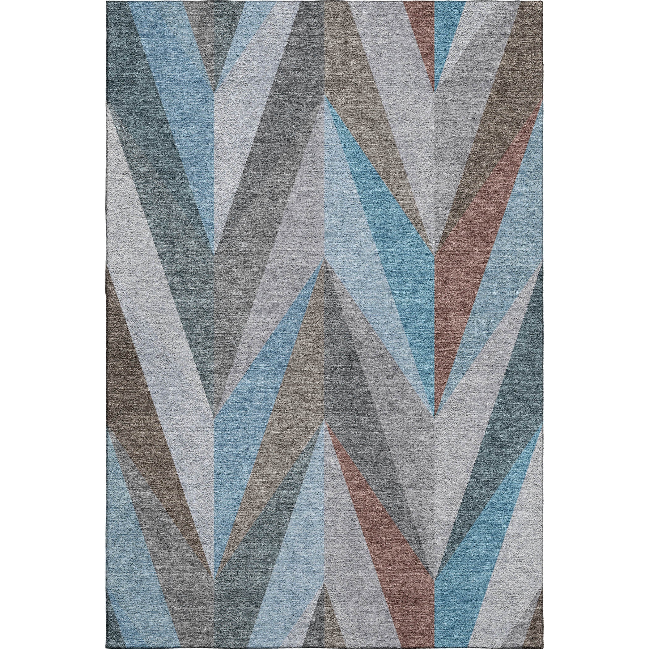 Tallinn Machine Washable Transitional Teal Rug 2'6" x 3'10" #shape_Rectangle