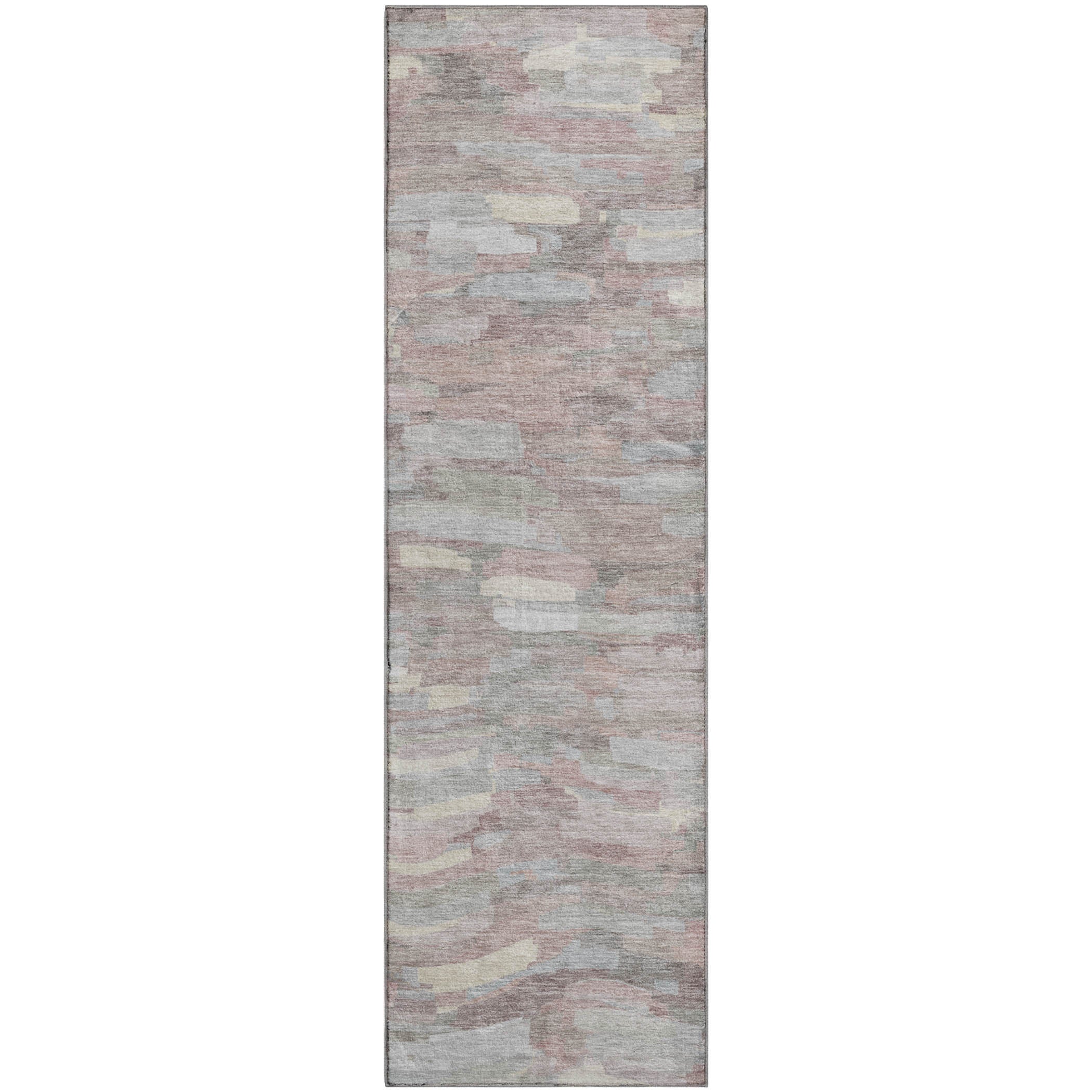 Kyoto Machine Washable Transitional Blush Pink Rug 2'3" x 7'6" #shape_Runner