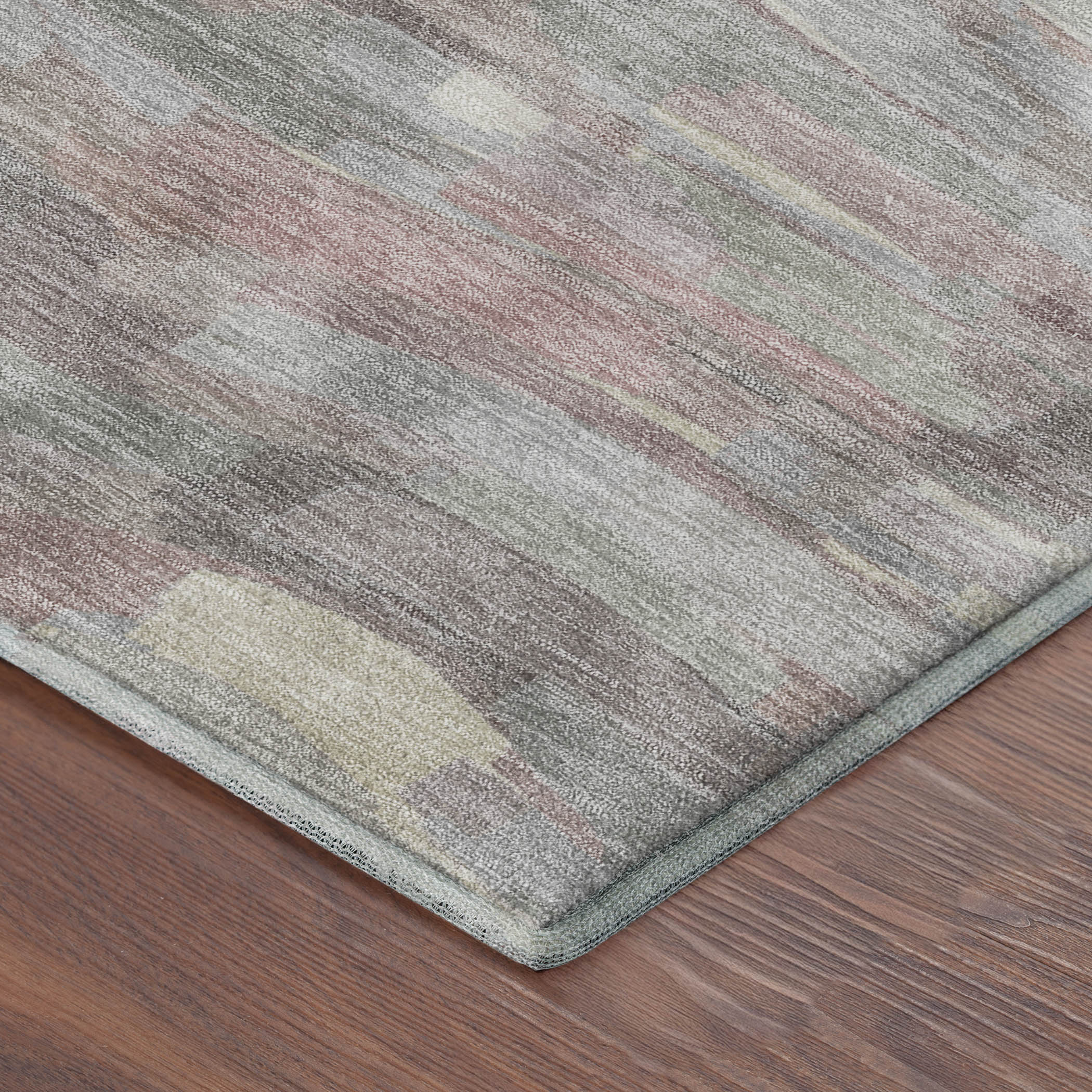 Kyoto Machine Washable Transitional Blush Pink Rug 1'8" x 2'6" #shape_Rectangle