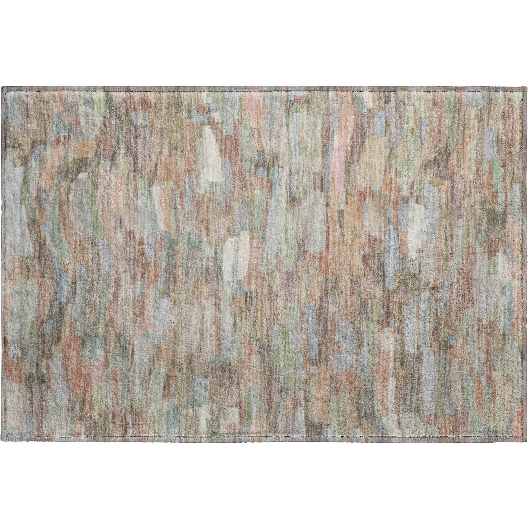 Kyoto Machine Washable Transitional Copper Orange Rug 1'8" x 2'6" #shape_Rectangle