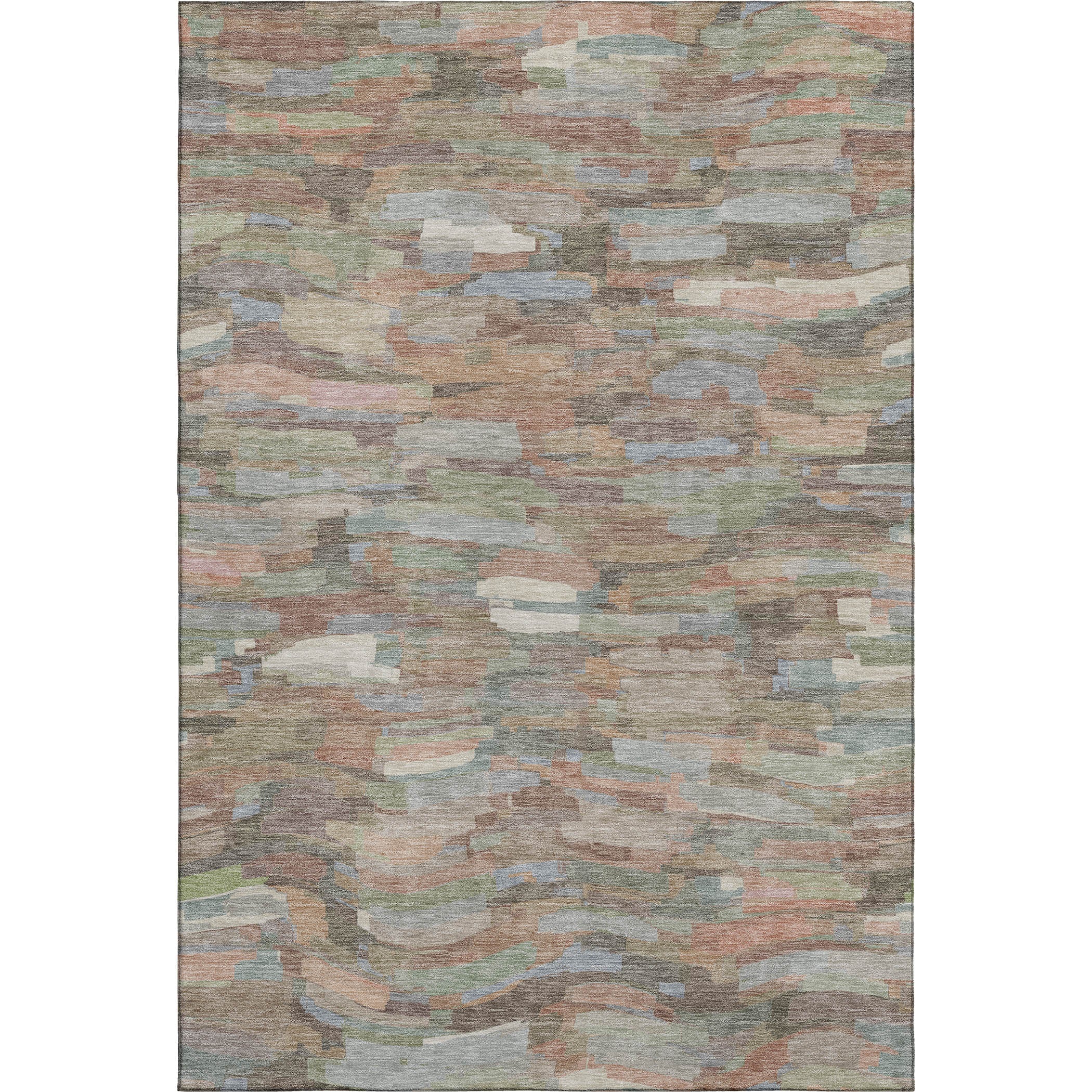 Kyoto Machine Washable Transitional Copper Orange Rug 2'6" x 3'10" #shape_Rectangle